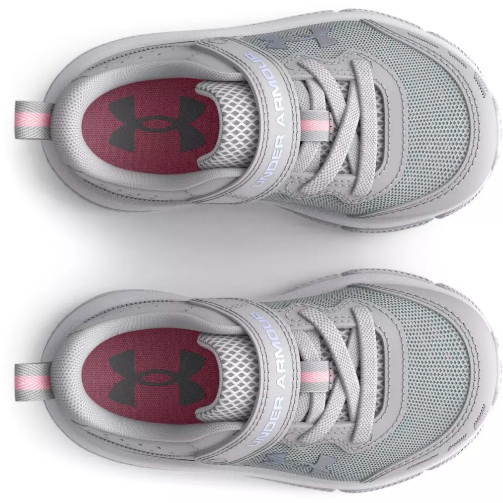 Under Armour Assert 10 AC "Halo Grey/Pink Sugar/Iridescent" Infant Girls' Running Shoe - GREY/PINK/IRIDESCENT