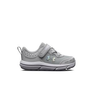 Big Girl Under Armour Assert 10 in Halo Gray/Pink Sugar/Iridescent