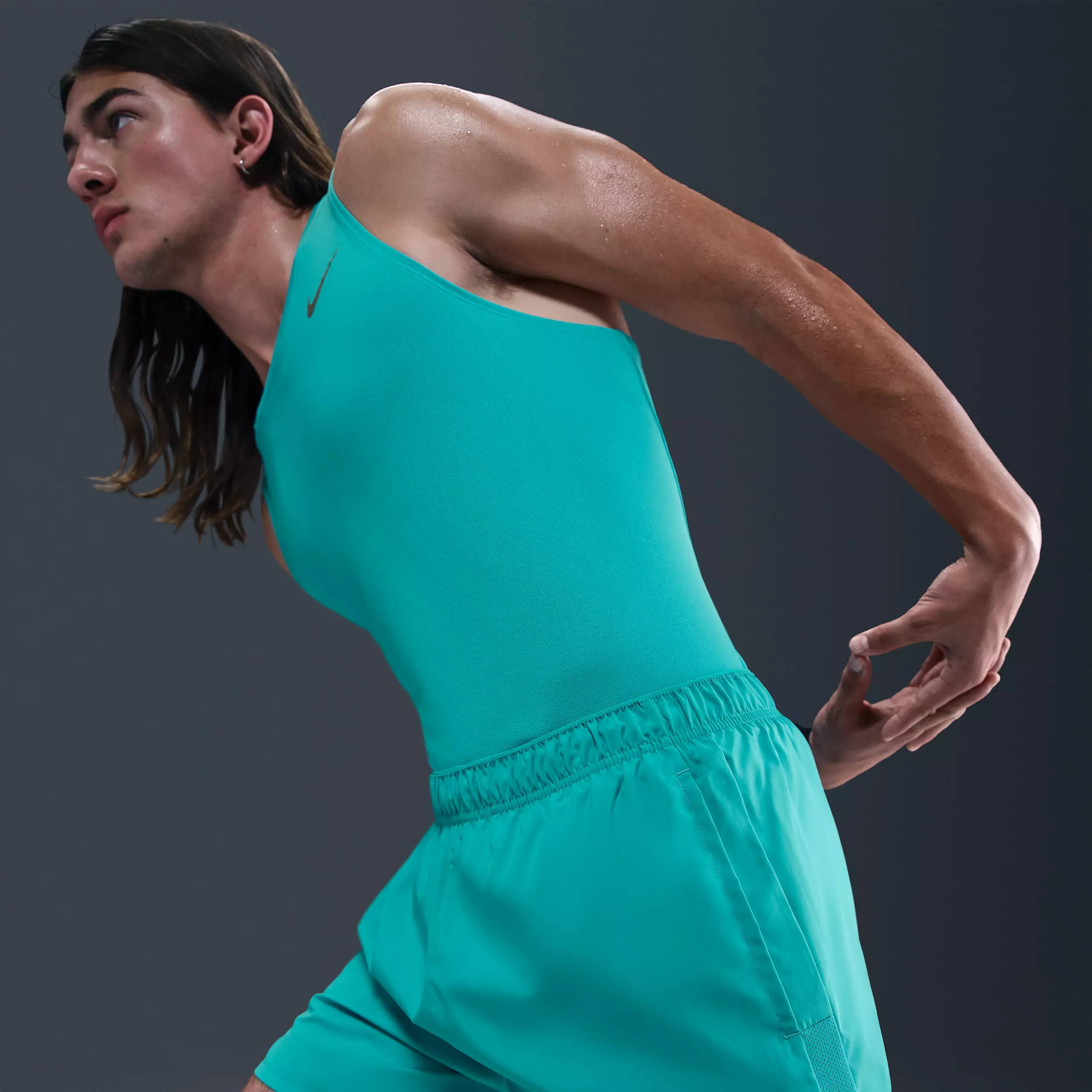 Nike Men's Challenger Dri-FIT 5" Brief-Lined Running Shorts - Blue - BLUE