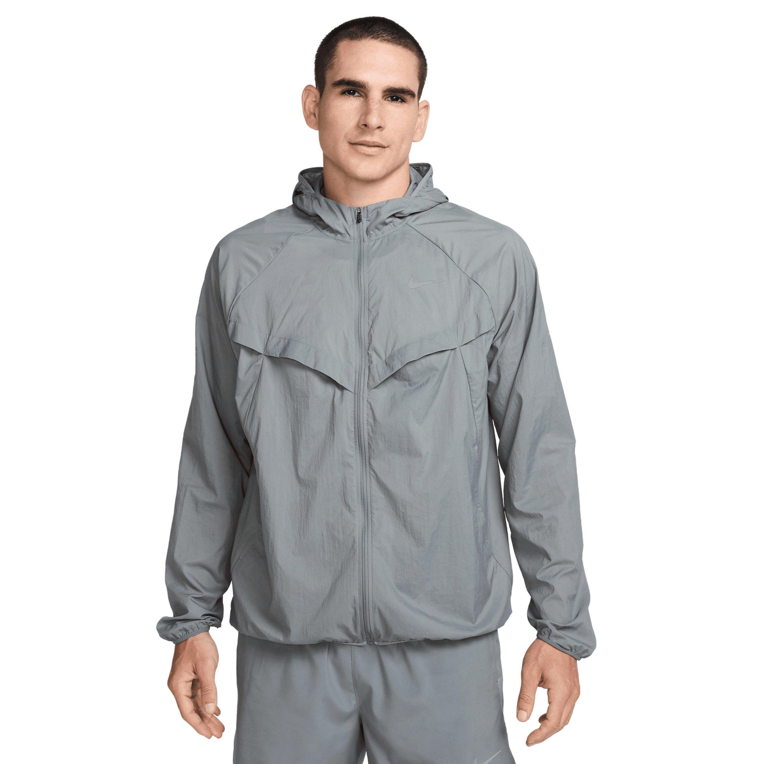 Nike Men's Stride Repel UV Running Jacket - Grey - GREY Thumbnail View 1