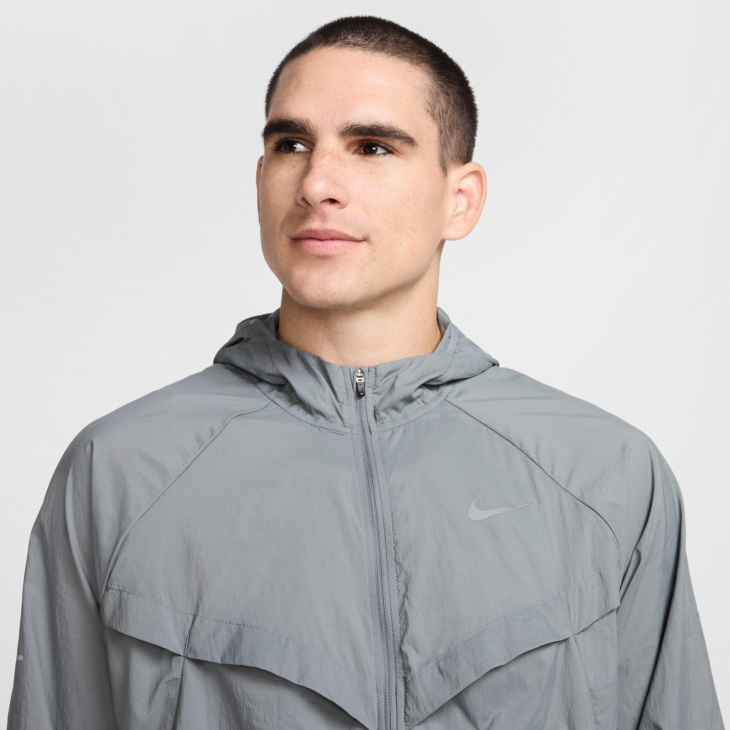 Nike Men's Stride Repel UV Running Jacket - Grey - GREY Thumbnail View 3