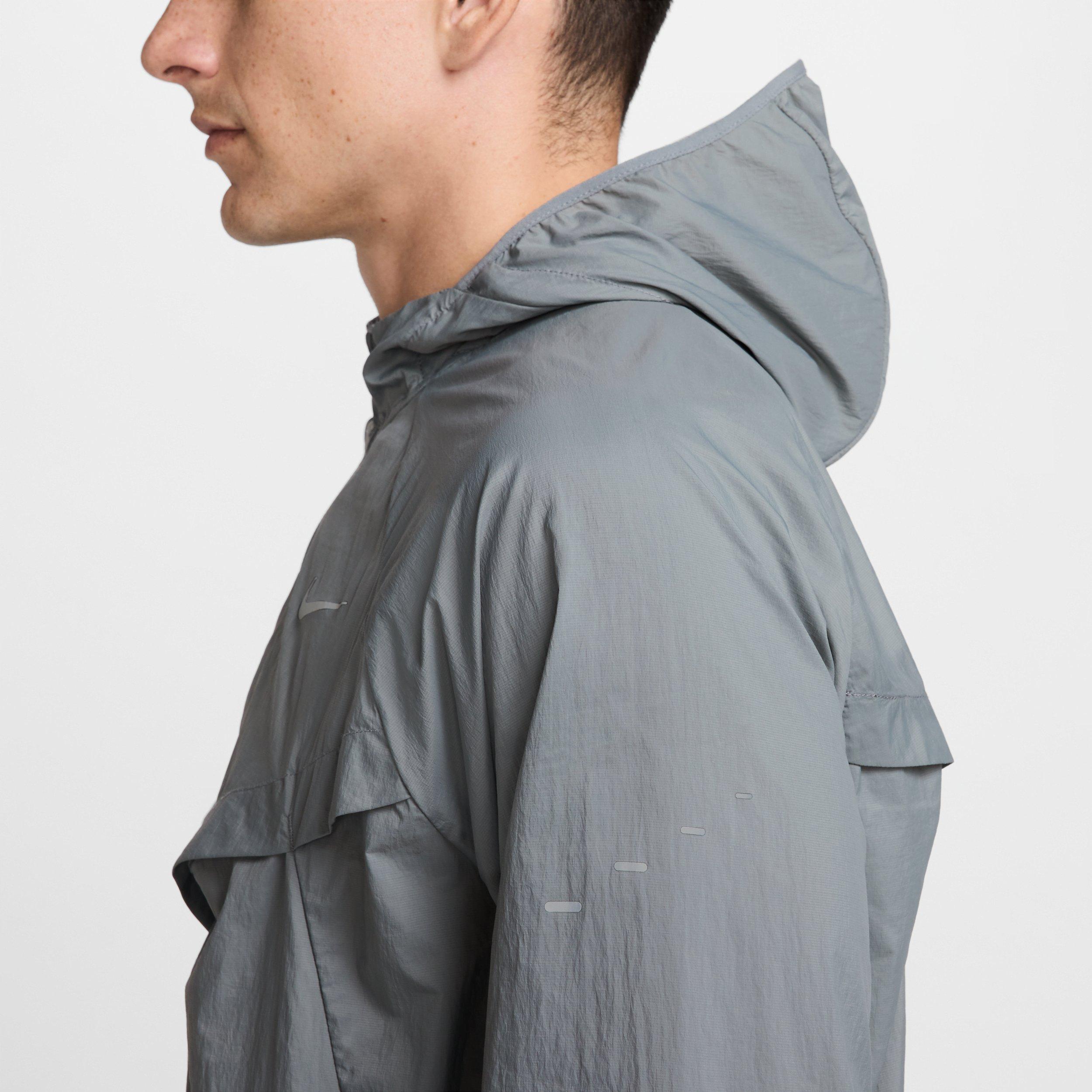 Nike Men's Stride Repel UV Running Jacket - Grey - GREY Thumbnail View 5