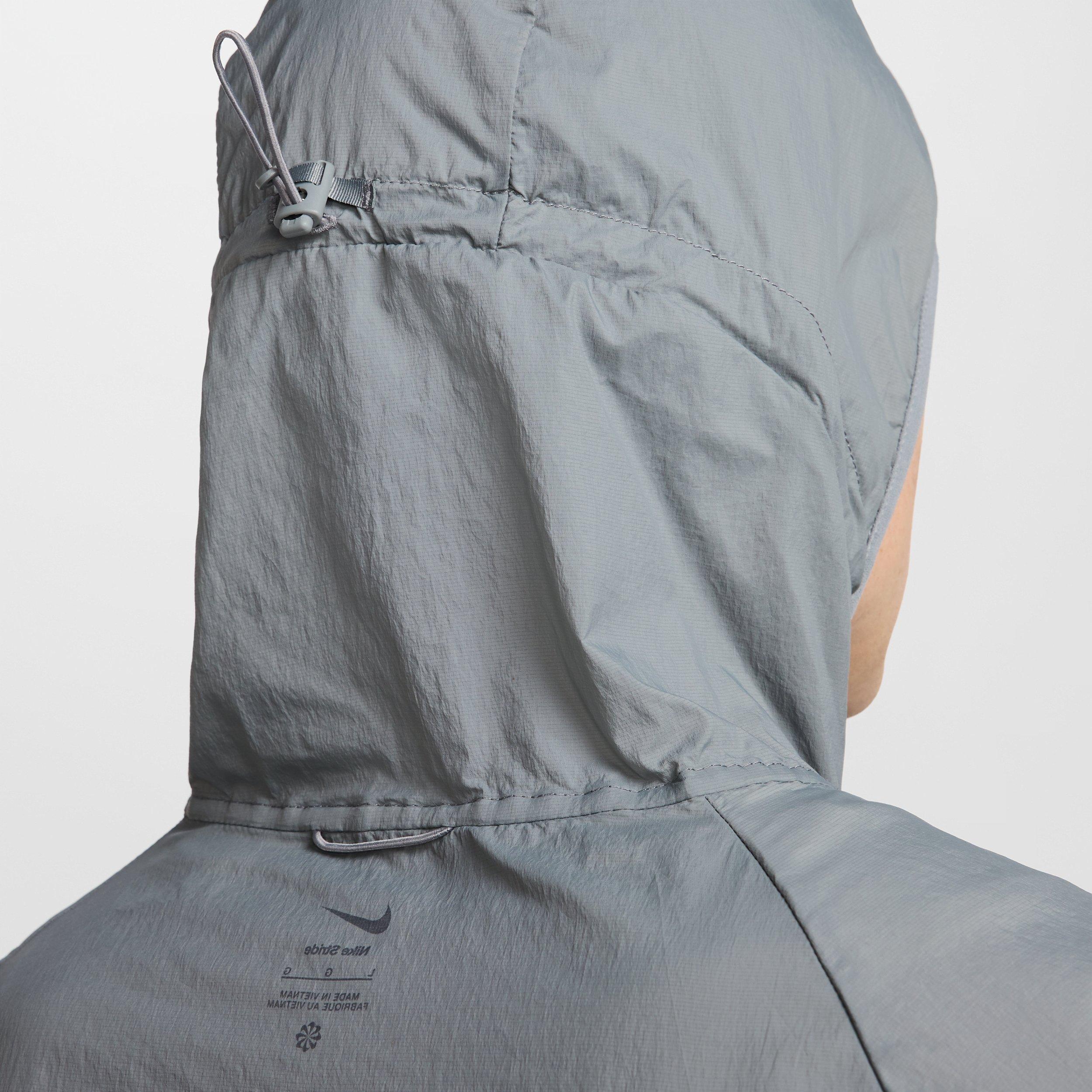 Nike Men's Stride Repel UV Running Jacket - Grey - GREY Thumbnail View 7