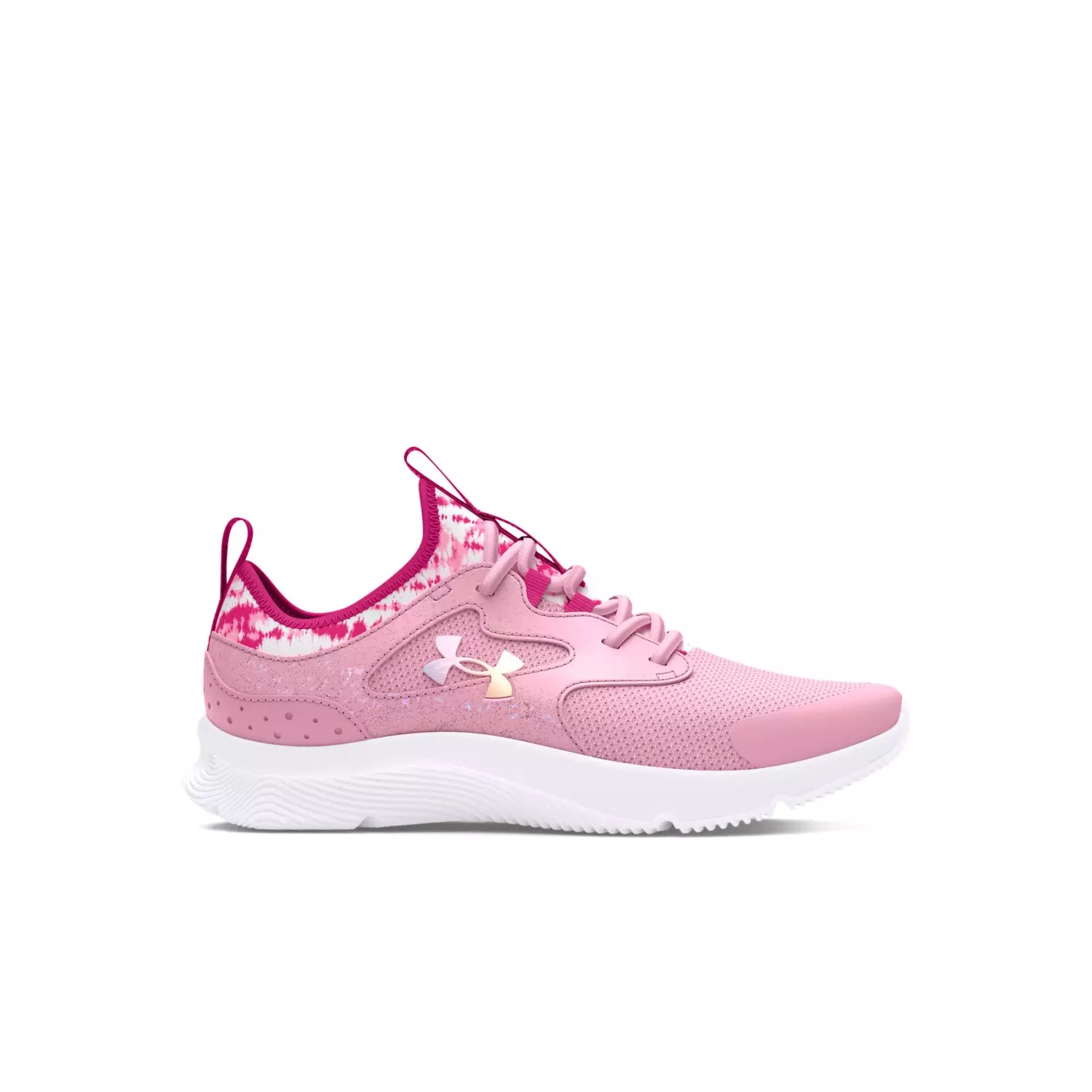 Under Armour Infinity 2.0 AL Printed "Pink/Astro Pink/Iridescent" Preschool Girls' Running Shoe - PINK