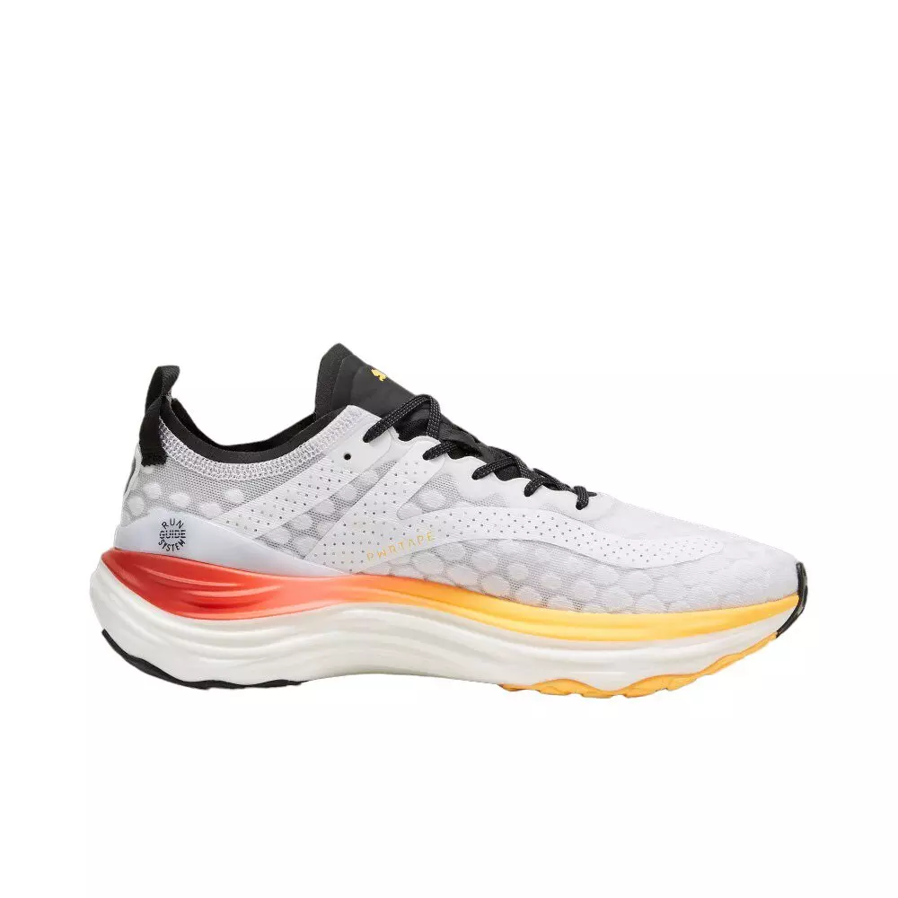 PUMA ForeverRUN Nitro "PUMA White/Sun Stream/Sunset Glow" Men's Running Shoe - WHITE/ORANGE/YELLOW