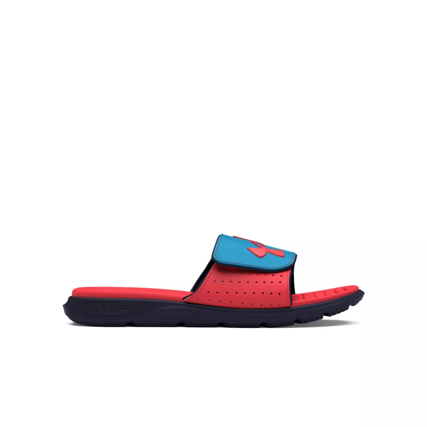 Under Armour Ignite Pro "Midnight Navy/Capri/Red Solstice" Grade School Boys' Slide - NAVY/BLUE/RED