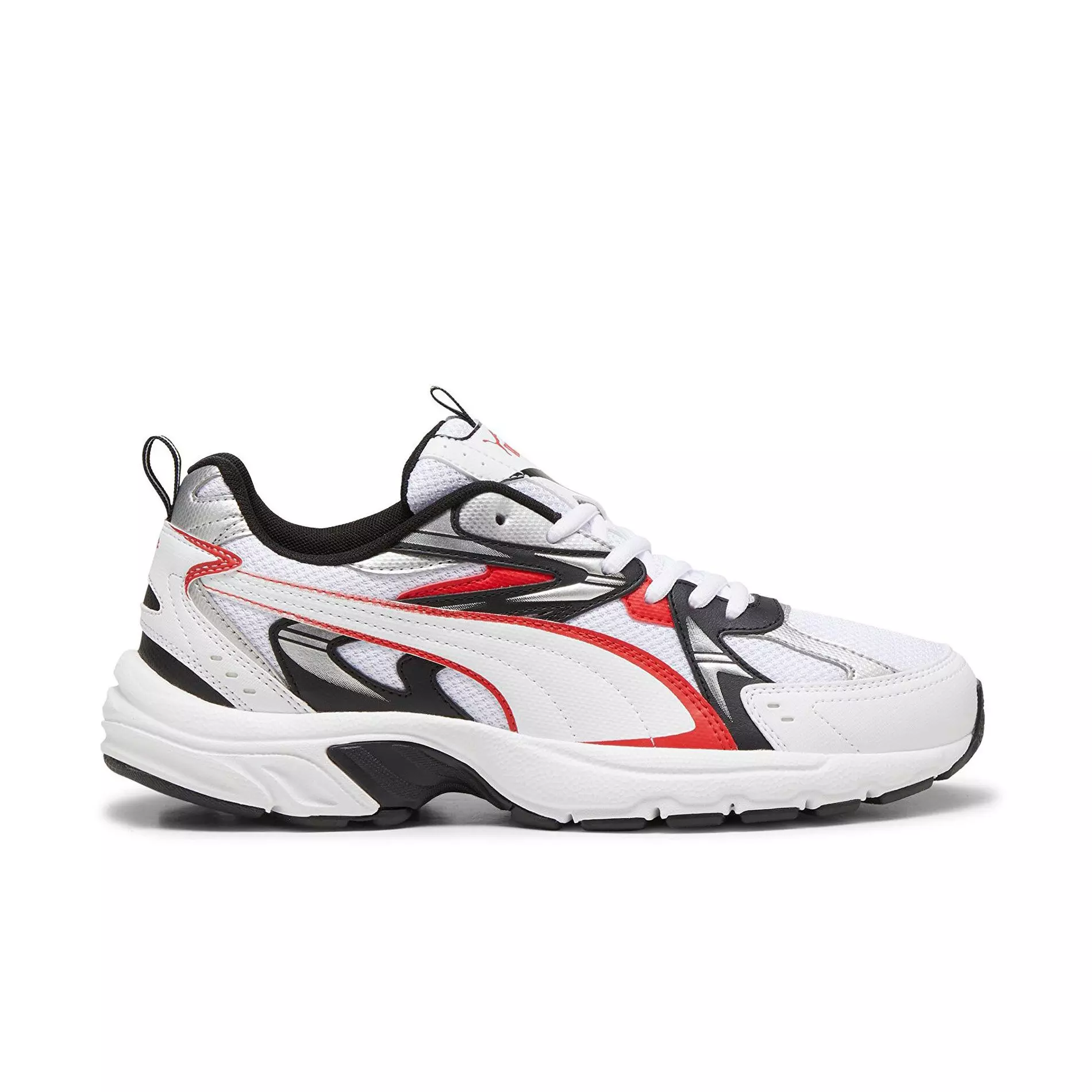 PUMA Milenio Tech "PUMA White/PUMA Black/For All Time Red" Men's Shoe - WHITE/BLACK/RED