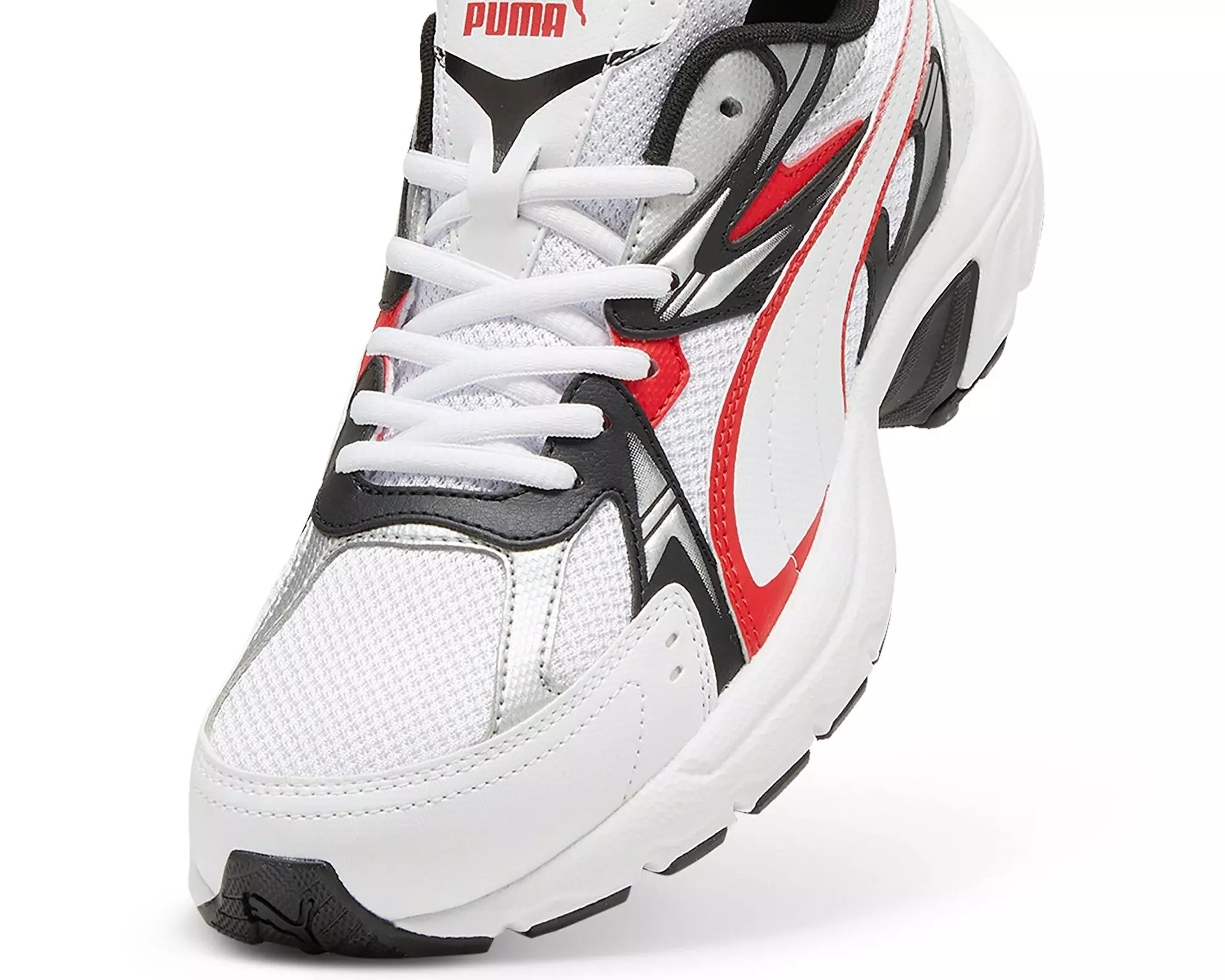 PUMA Milenio Tech "PUMA White/PUMA Black/For All Time Red" Men's Shoe - WHITE/BLACK/RED