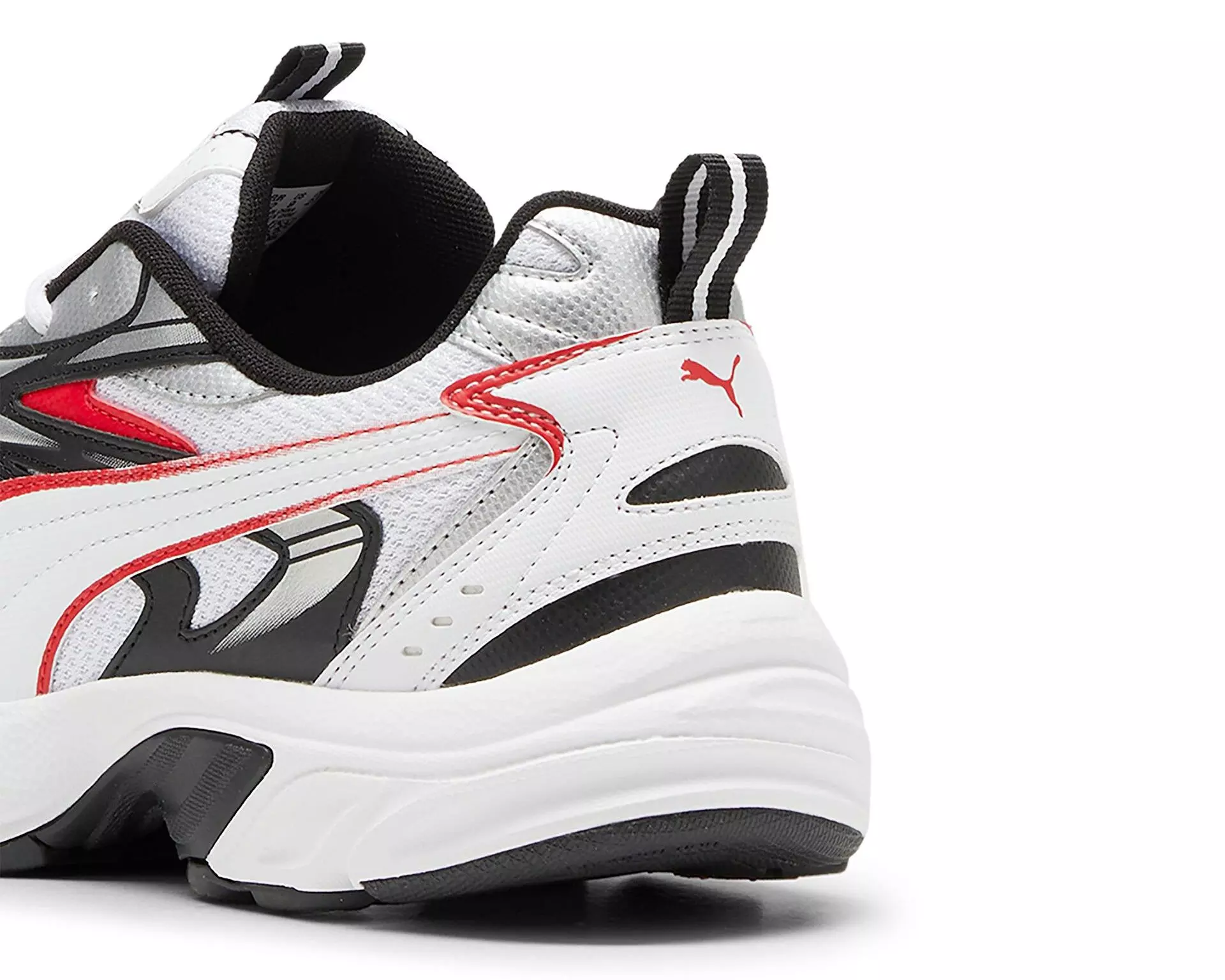 PUMA Milenio Tech "PUMA White/PUMA Black/For All Time Red" Men's Shoe - WHITE/BLACK/RED
