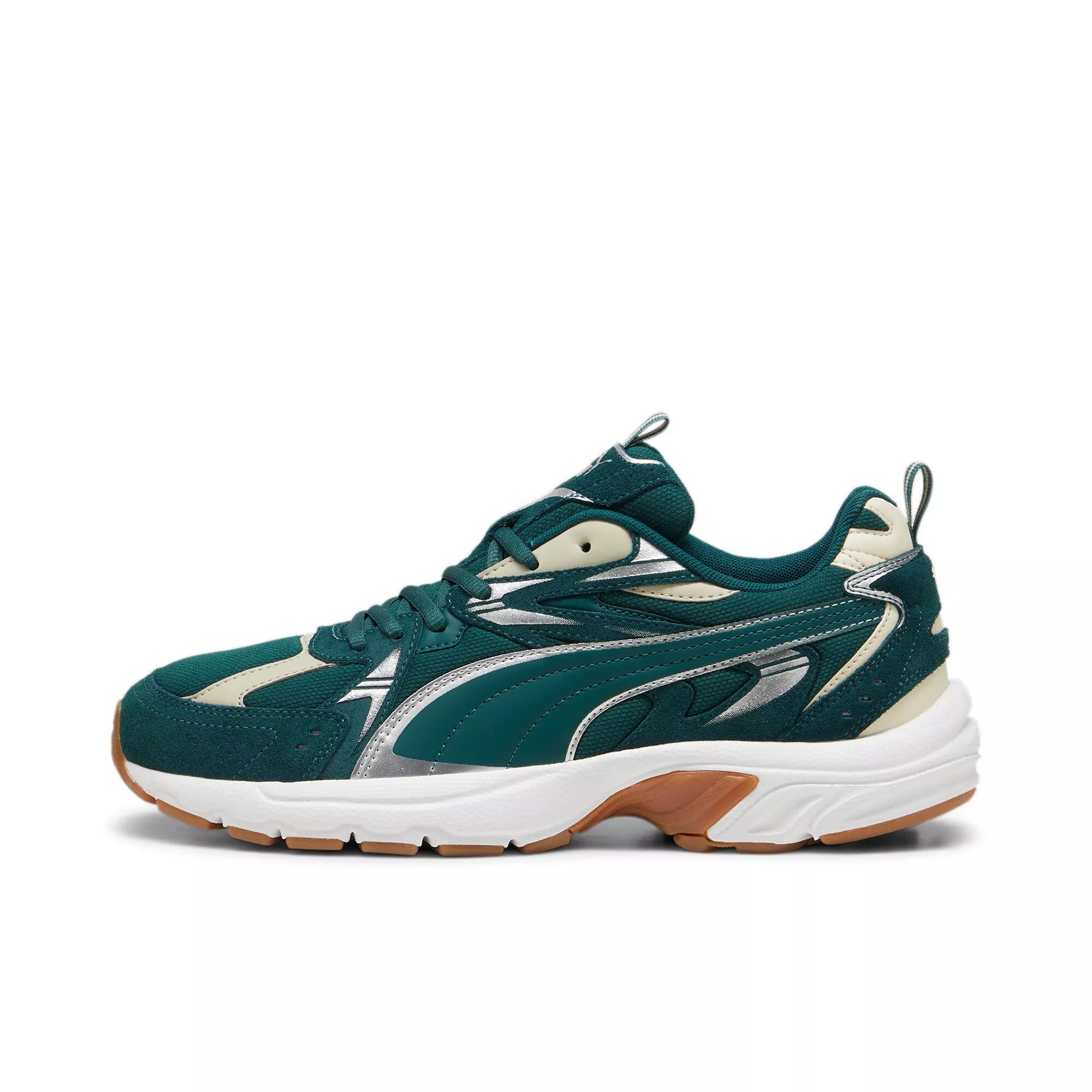 PUMA Milenio Tech Suede "Dark Myrtle/Alpine Snow" Men's Shoe - DK GREEN