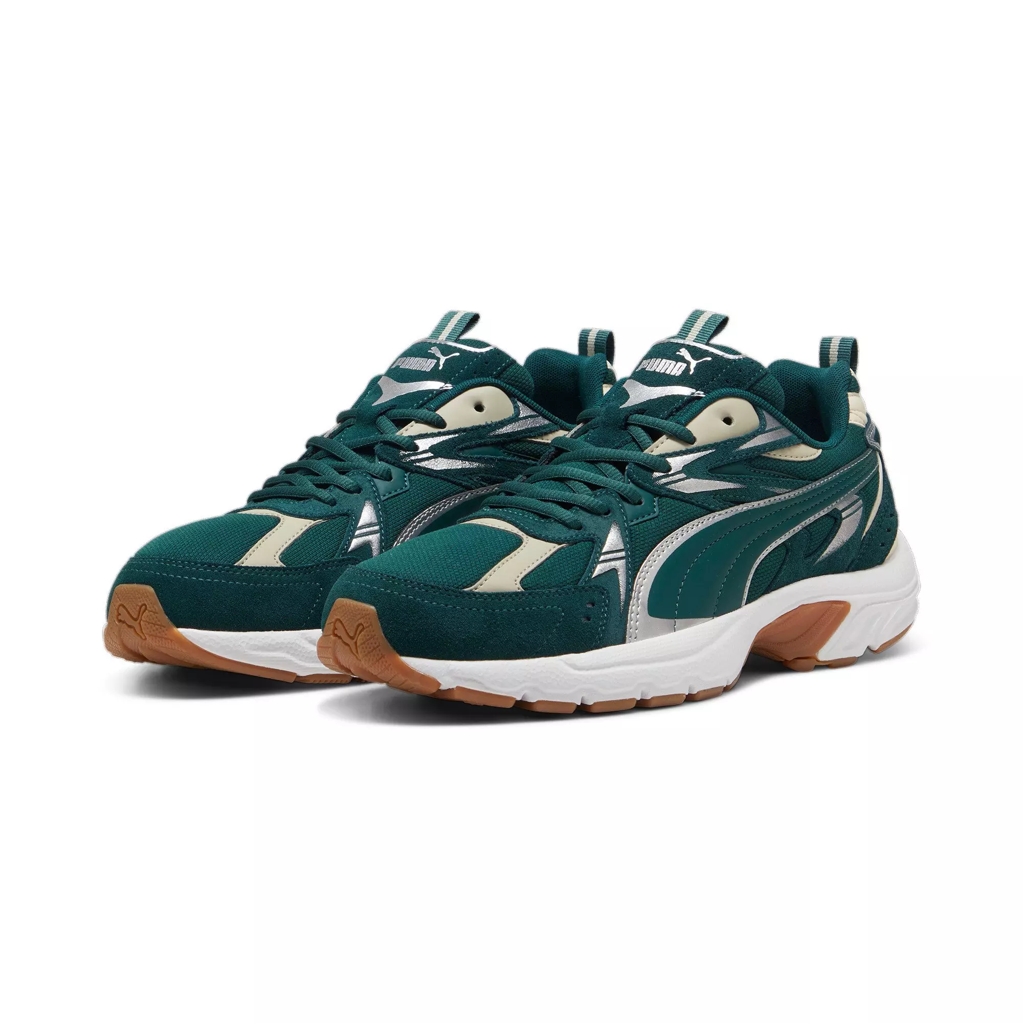 PUMA Milenio Tech Suede "Dark Myrtle/Alpine Snow" Men's Shoe - DK GREEN