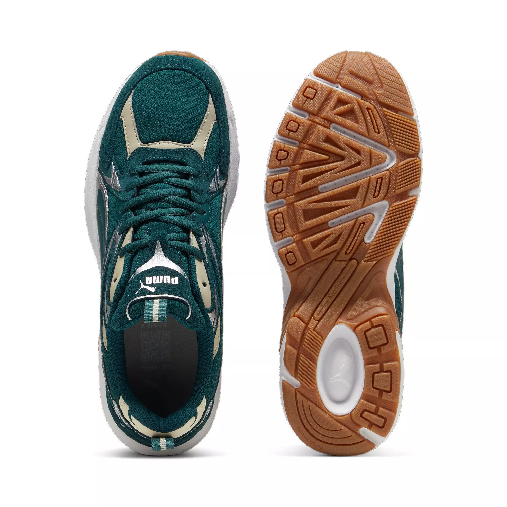 PUMA Milenio Tech Suede "Dark Myrtle/Alpine Snow" Men's Shoe - DK GREEN