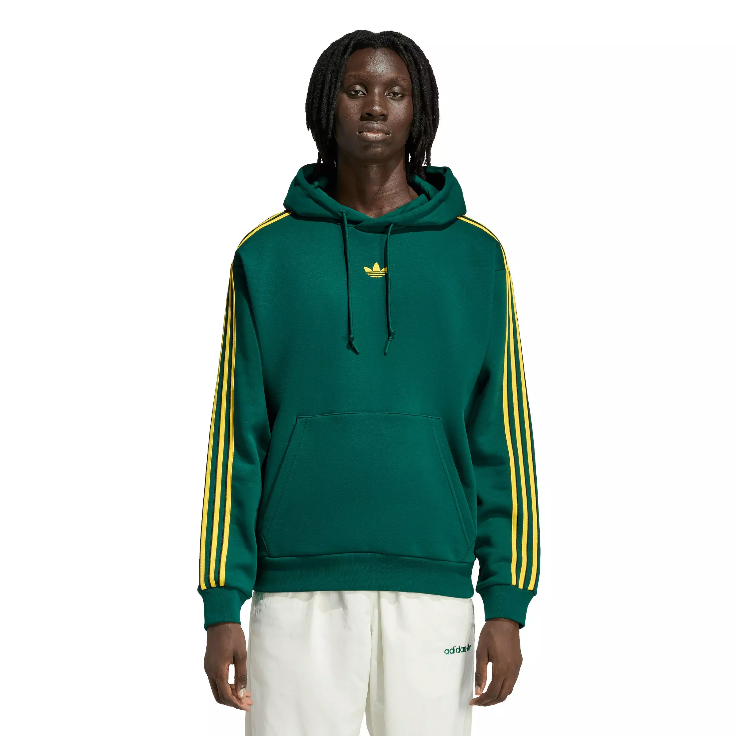 adidas Originals Men's Tipped Striped Hoodie - Green - GREEN