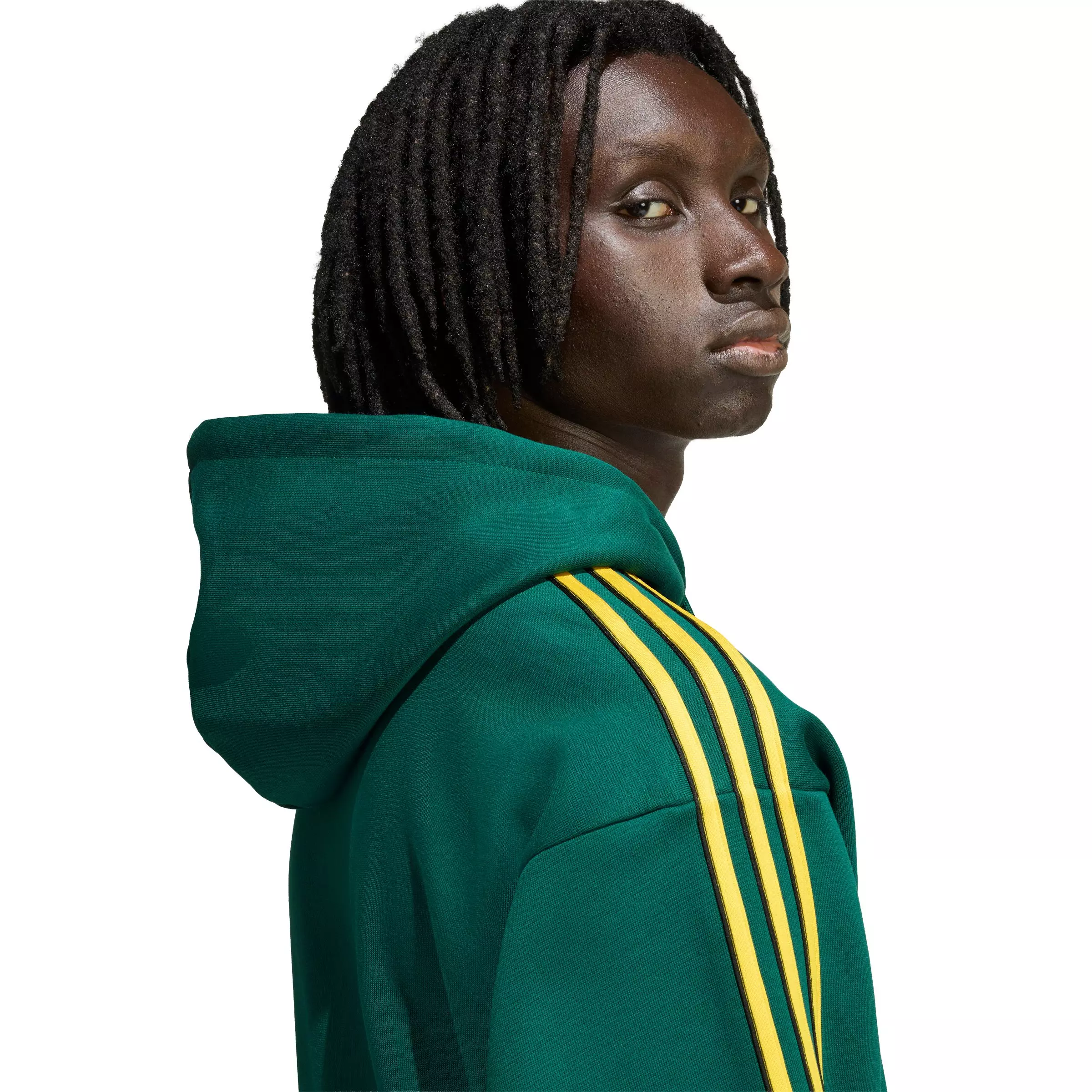 adidas Originals Men's Tipped Striped Hoodie - Green - GREEN
