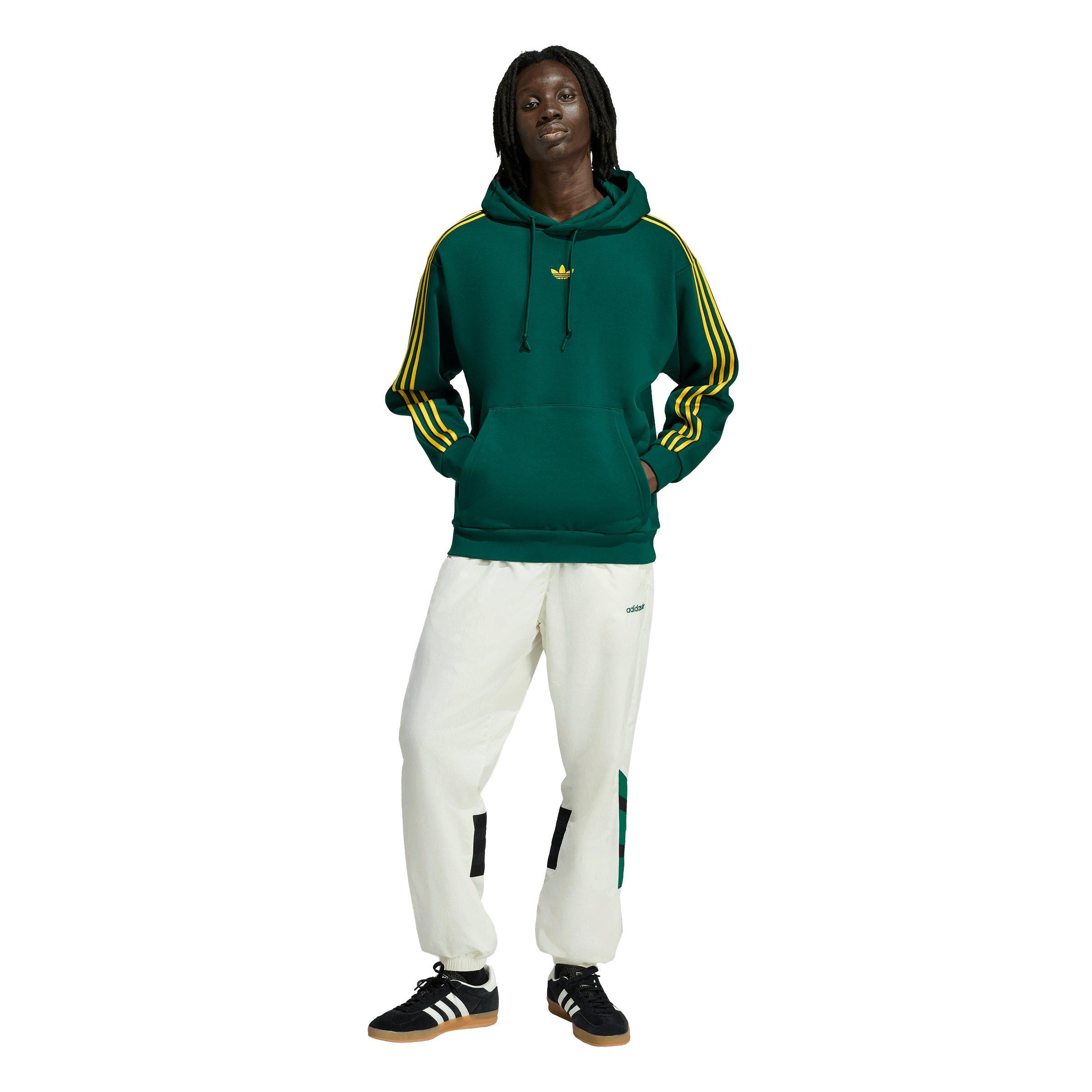 adidas Originals Men's Tipped Striped Hoodie - Green - GREEN Thumbnail View 5