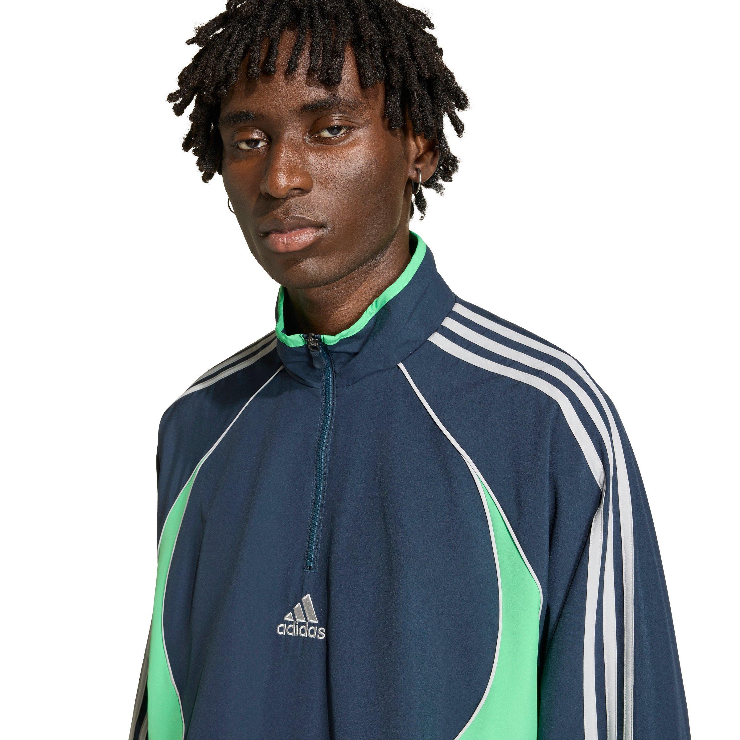 adidas Originals Men's Teamgeist Half Zip Sweatshirt - Dark Blue - DK BLUE Thumbnail View 3