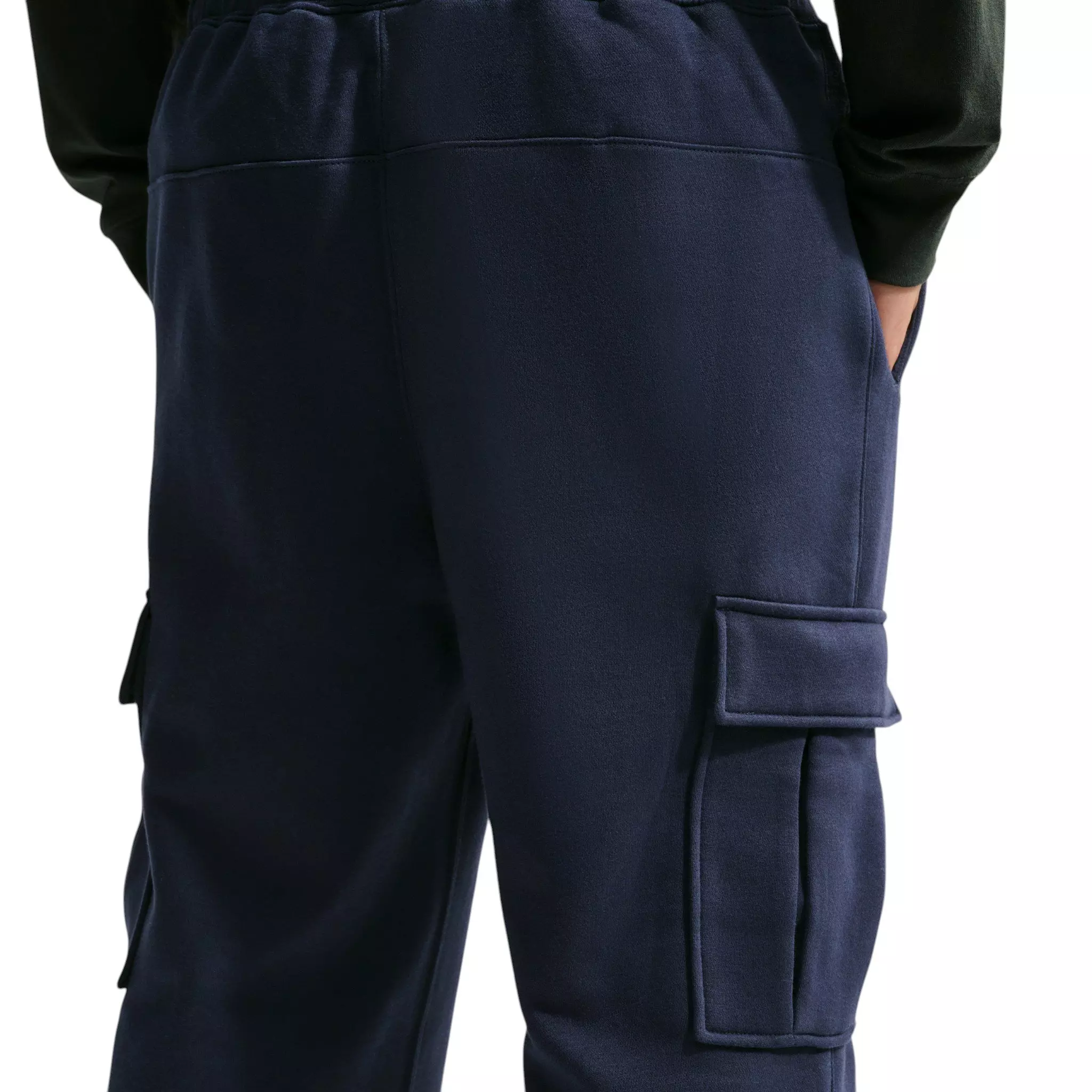 Nike Men's Club Fleece Open-Hem Cargo Pants - Blue - BLUE