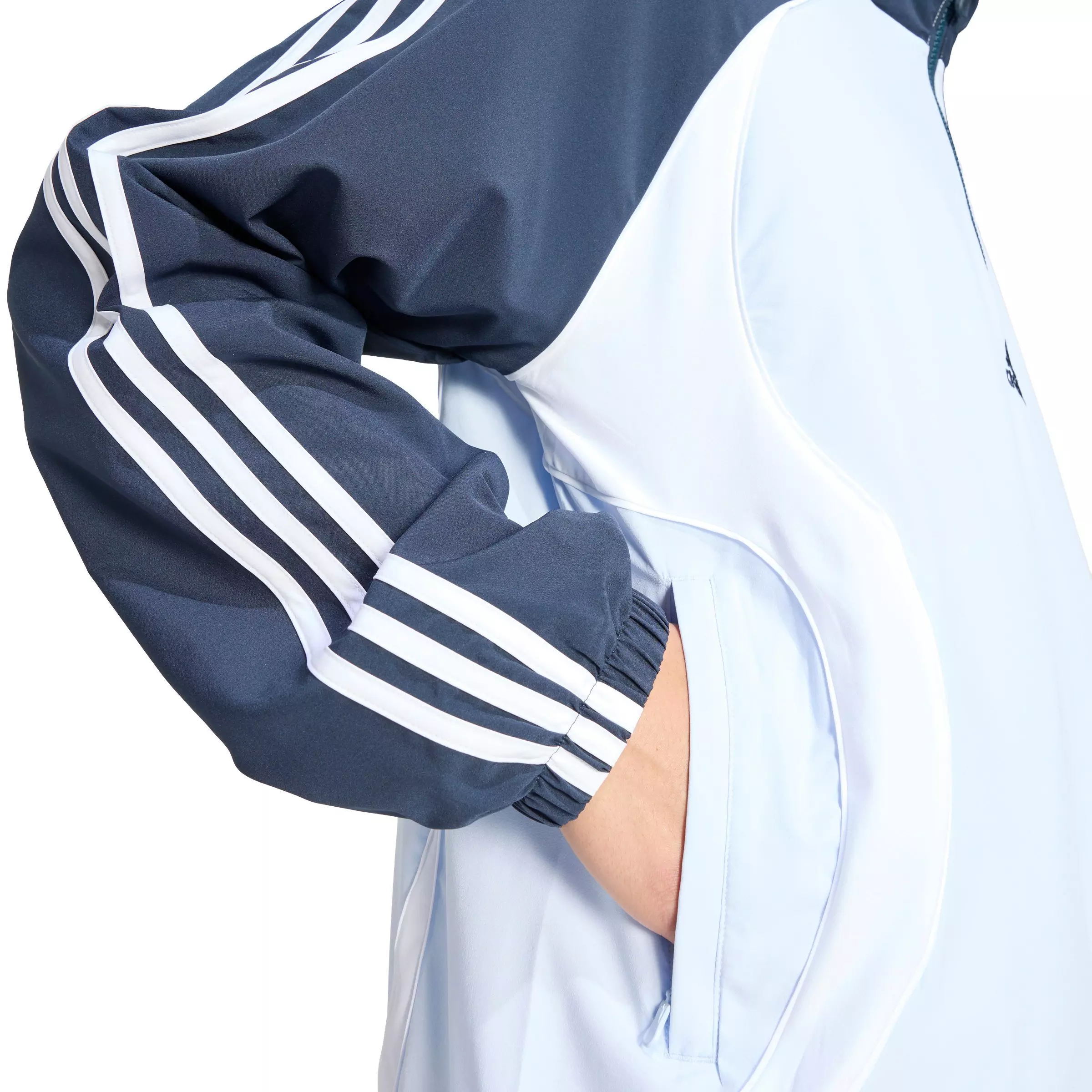 adidas Originals Men's Teamgeist Half Zip Sweatshirt - Light Blue - LT BLUE