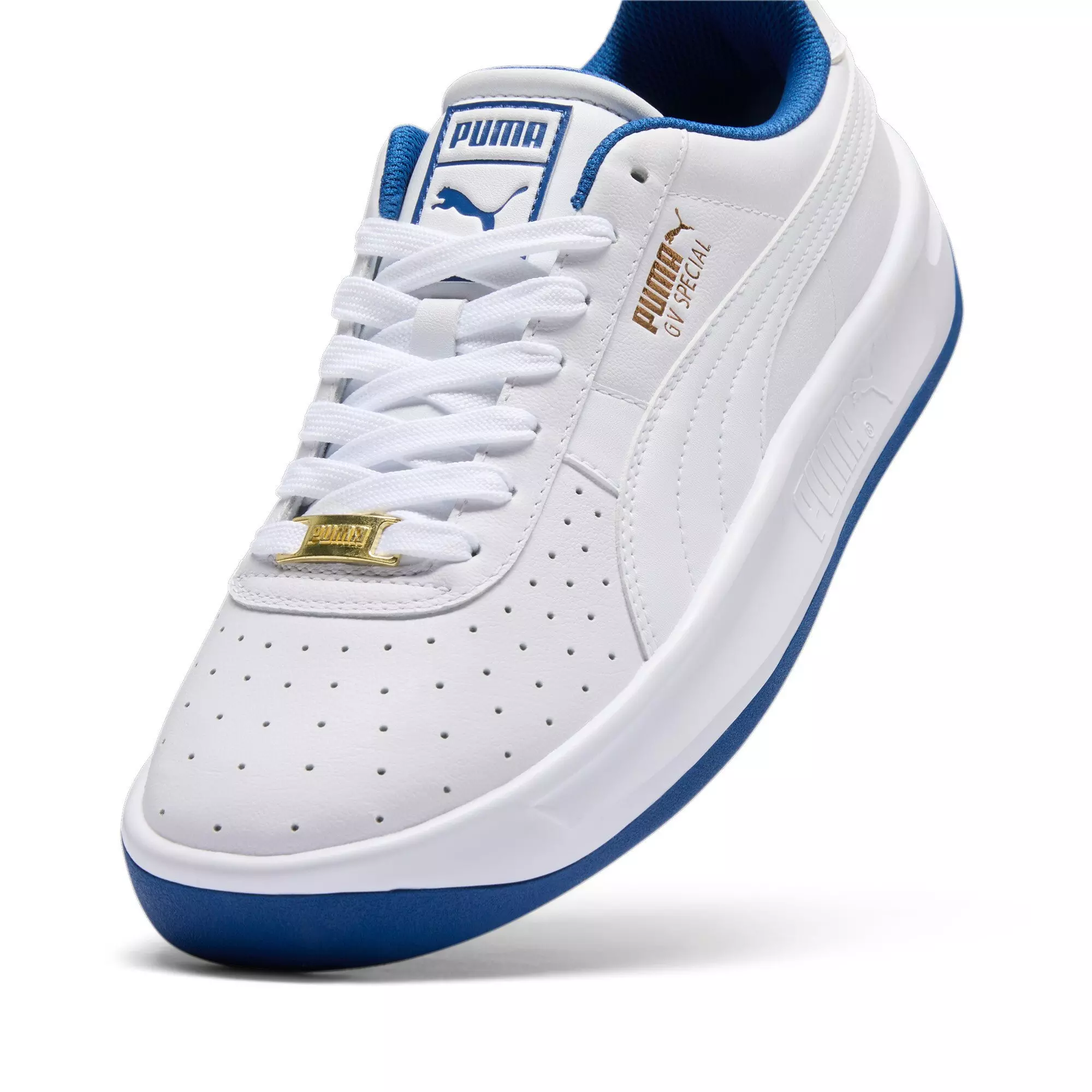 PUMA GV Special "PUMA White/Clyde Royal/PUMA Gold" Men's Shoe - WHITE/BLUE/GOLD