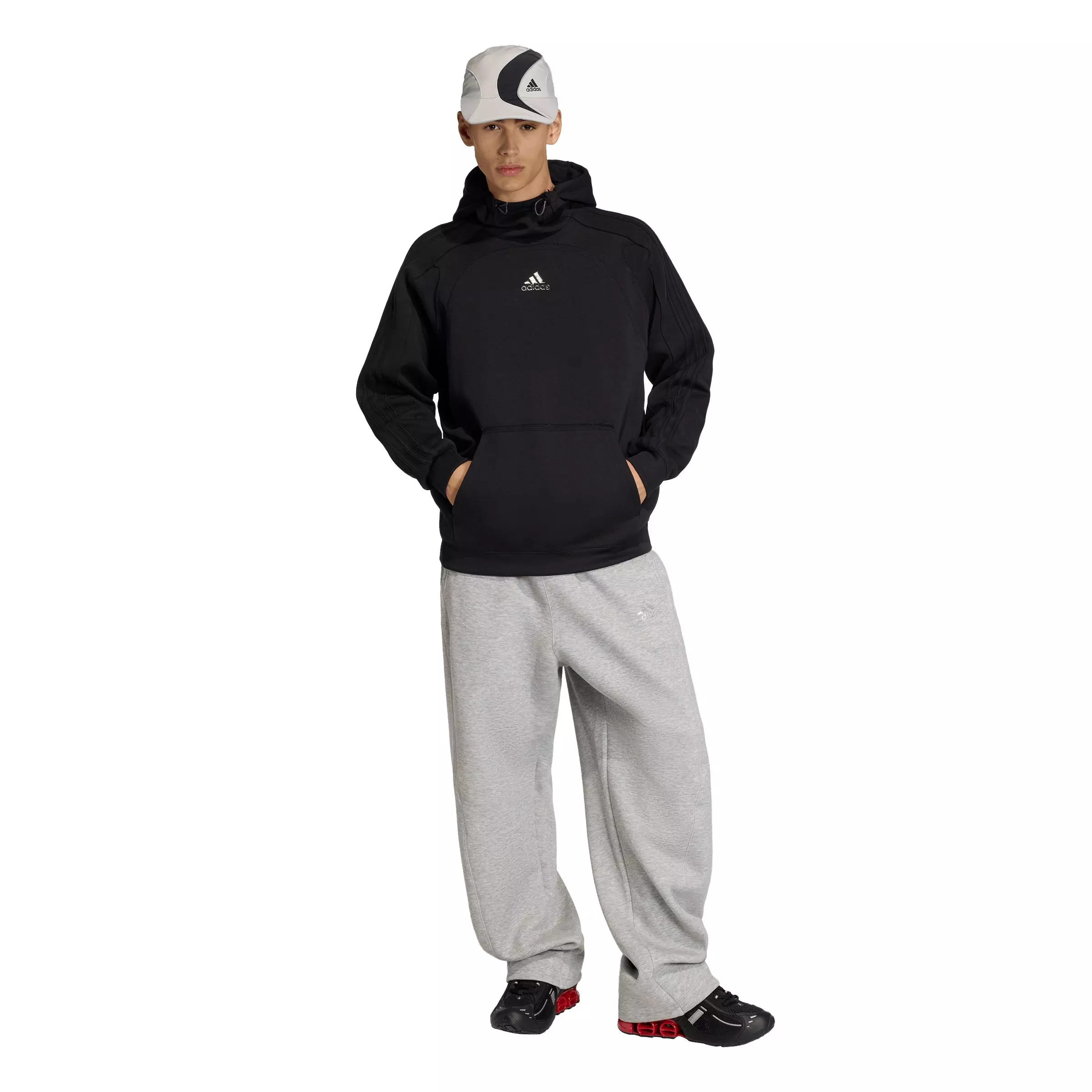 adidas Originals Men's Spacer Cutline Hoodie - Black - BLACK