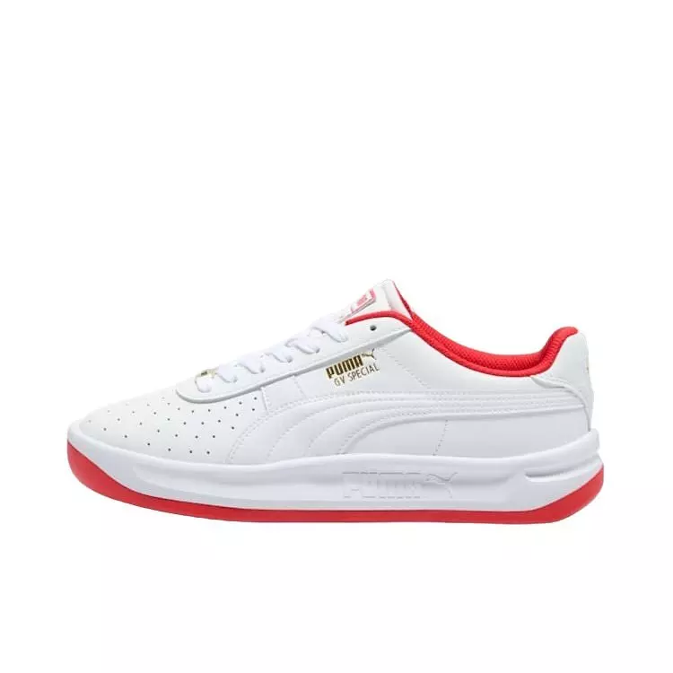 PUMA GV Special "PUMA White/Pop Red/PUMA Gold" Men's Shoe - WHITE/RED/GOLD