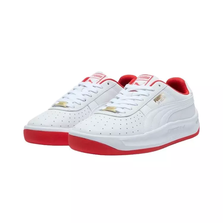 PUMA GV Special "PUMA White/Pop Red/PUMA Gold" Men's Shoe - WHITE/RED/GOLD