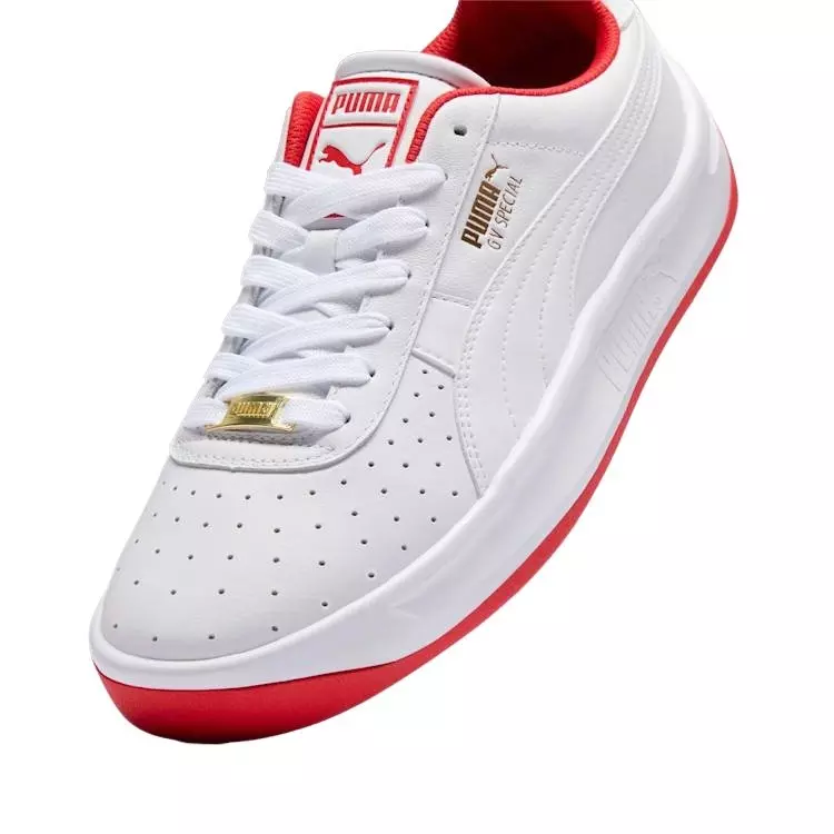 PUMA GV Special "PUMA White/Pop Red/PUMA Gold" Men's Shoe - WHITE/RED/GOLD
