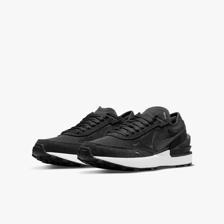 Nike Waffle One Grade School Boys'  "Black/Black/White/Orange" Shoe