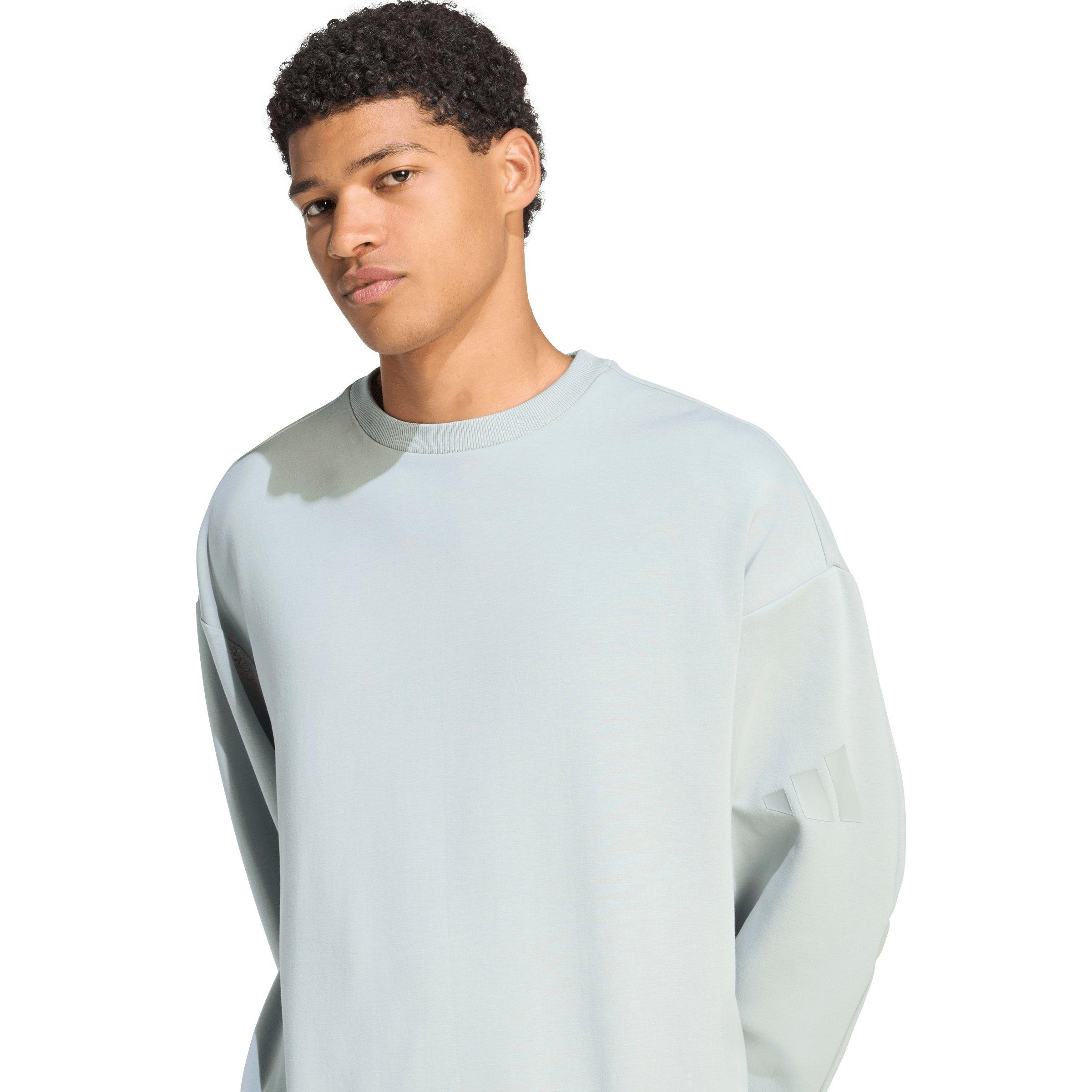 adidas Men's Soft Lux Sweatshirt - Green - GREEN Thumbnail View 4