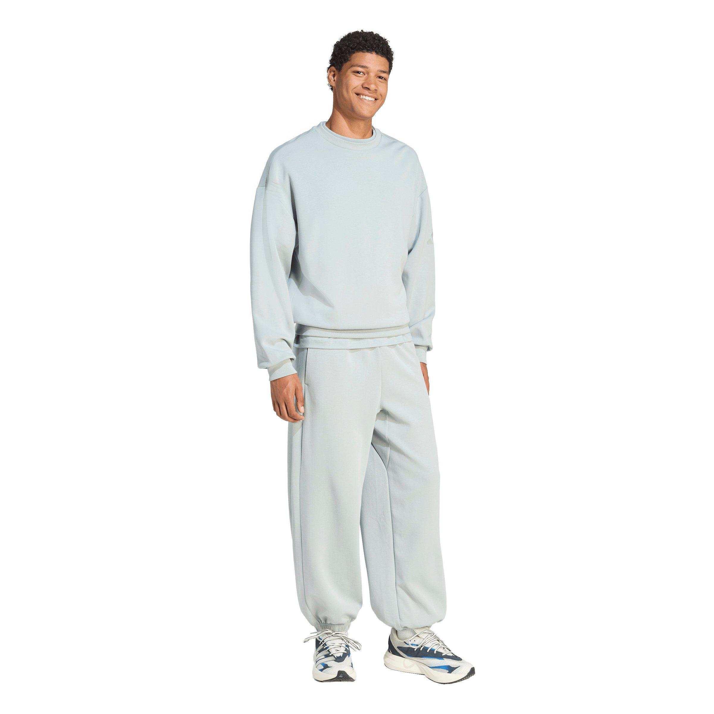 adidas Men's Soft Lux Sweatshirt - Green - GREEN Thumbnail View 5