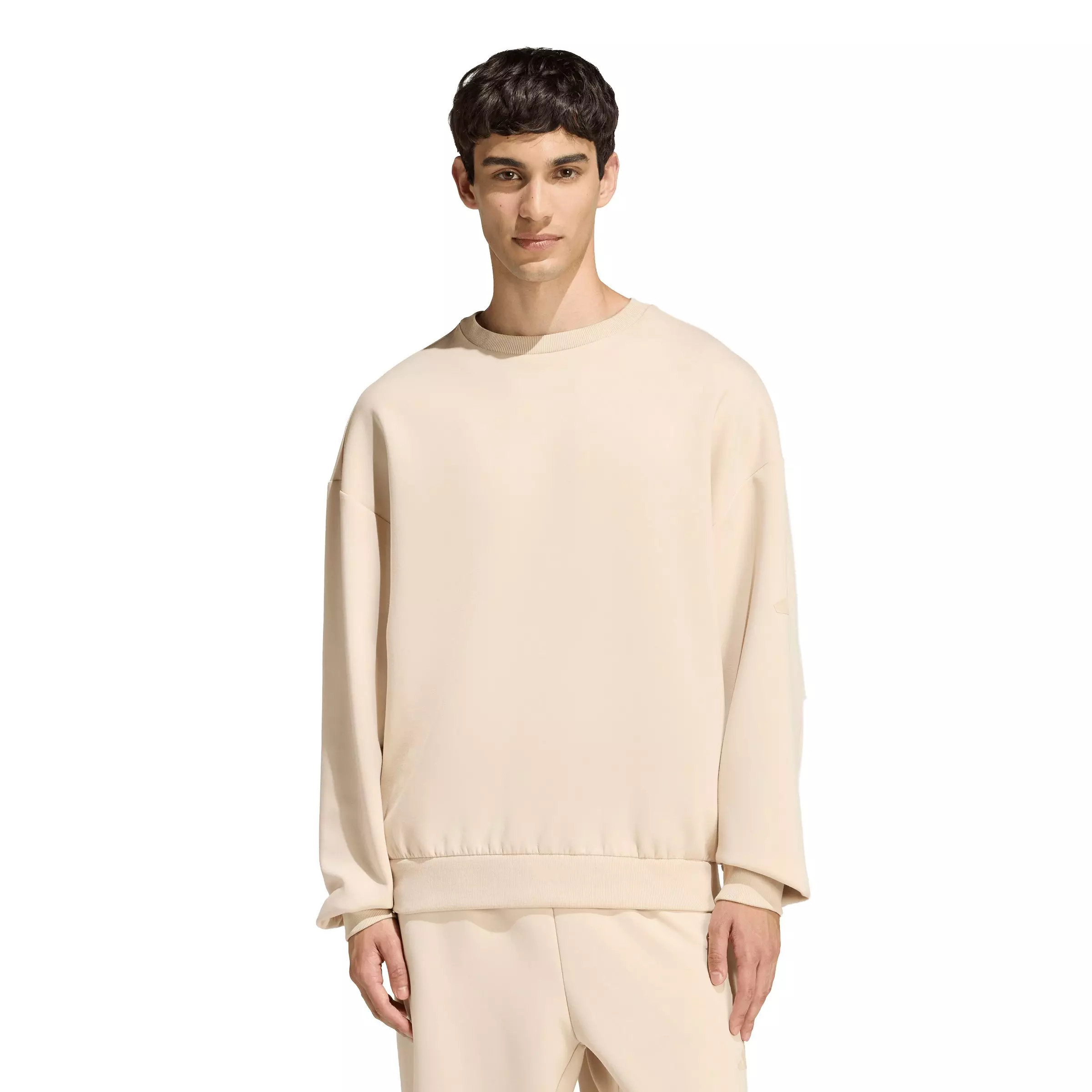 adidas Men's Soft Lux Sweatshirt - Cream - CREAM