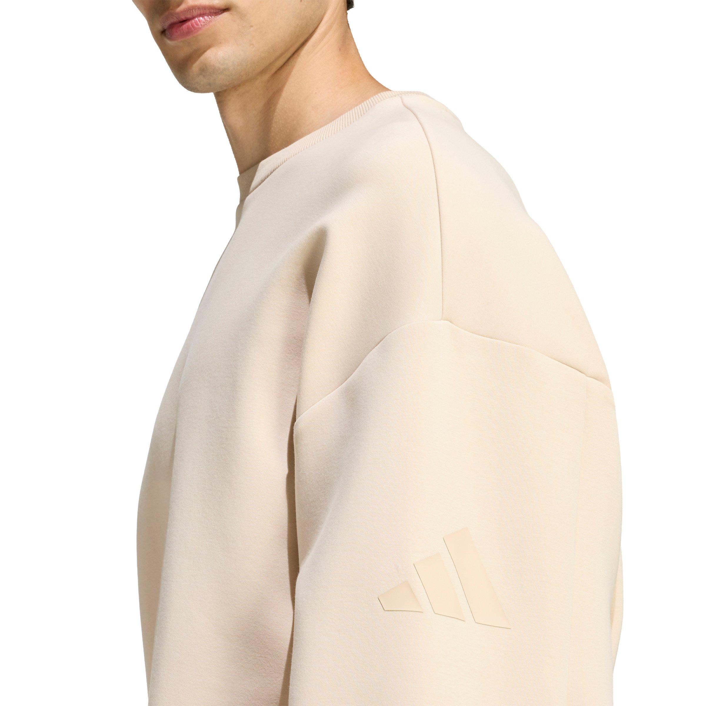 adidas Men's Soft Lux Sweatshirt - Cream - CREAM Thumbnail View 4