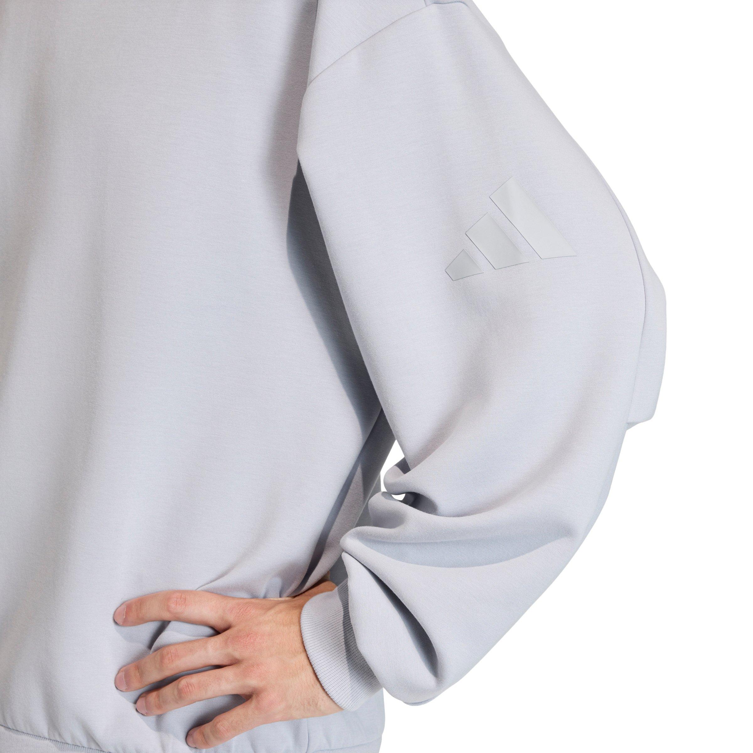 adidas Men's Soft Lux Sweatshirt - Silver - SILVER Thumbnail View 4