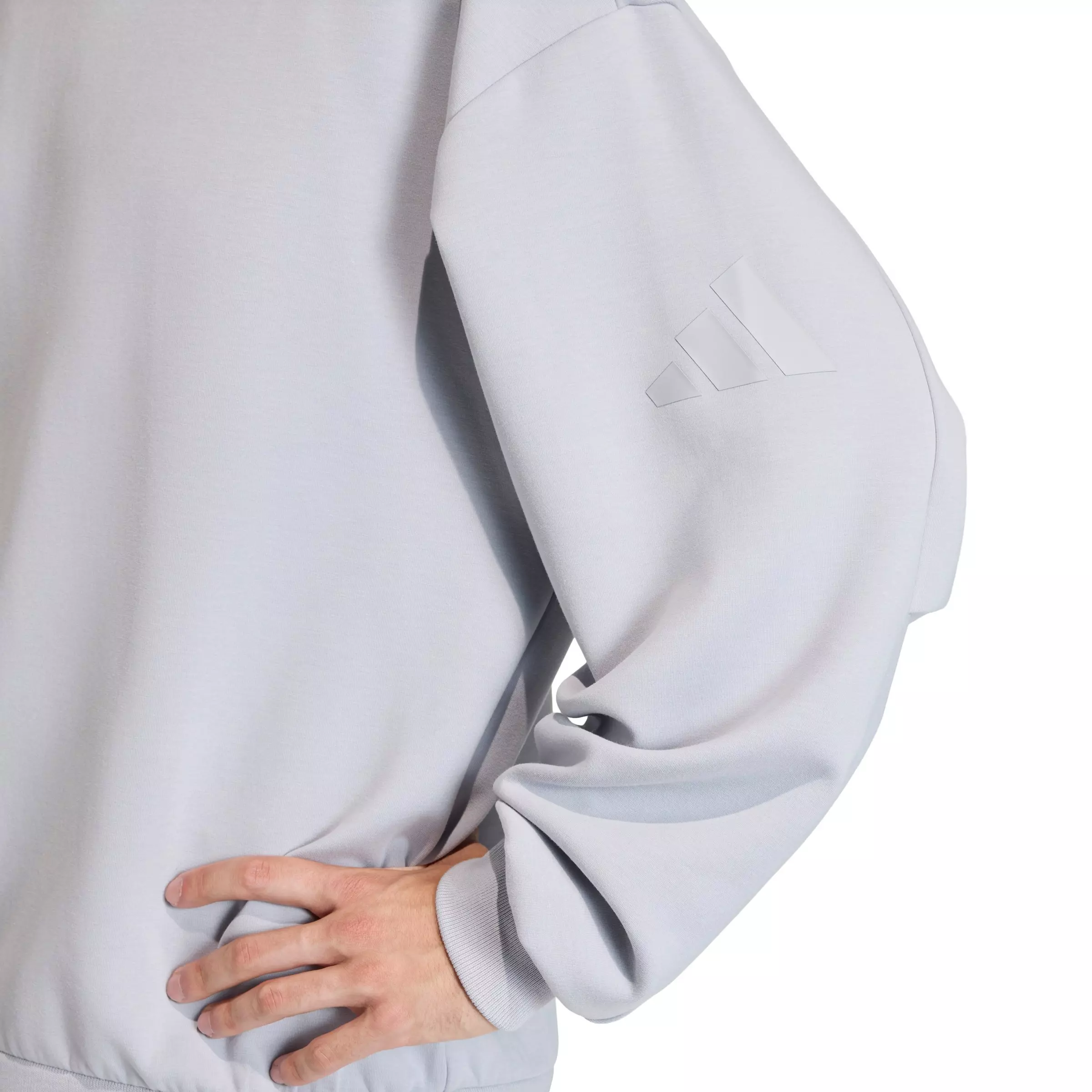 adidas Men's Soft Lux Sweatshirt - Silver - SILVER