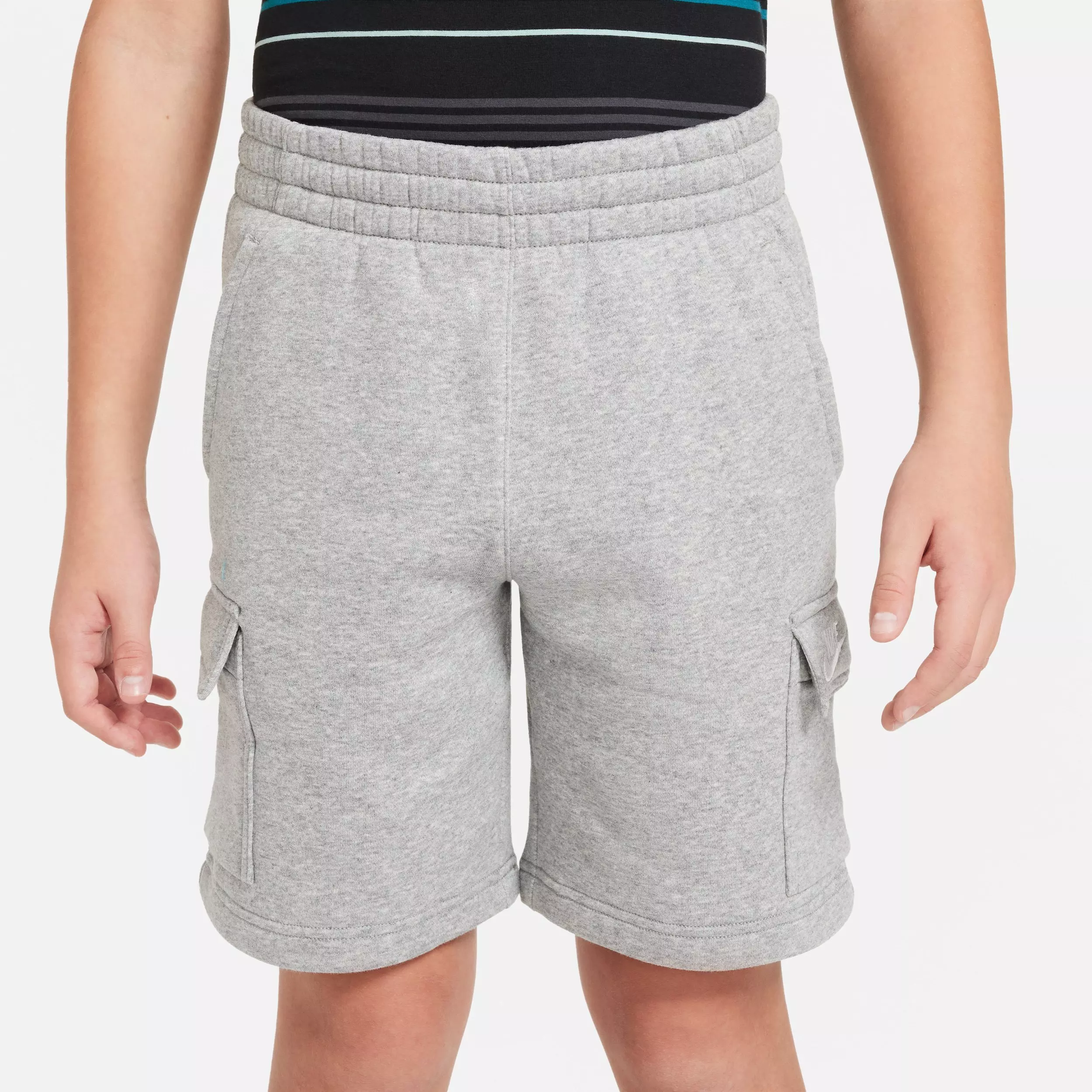 Nike Big Kids' Sportswear Club Fleece Cargo Shorts - Grey - GREY