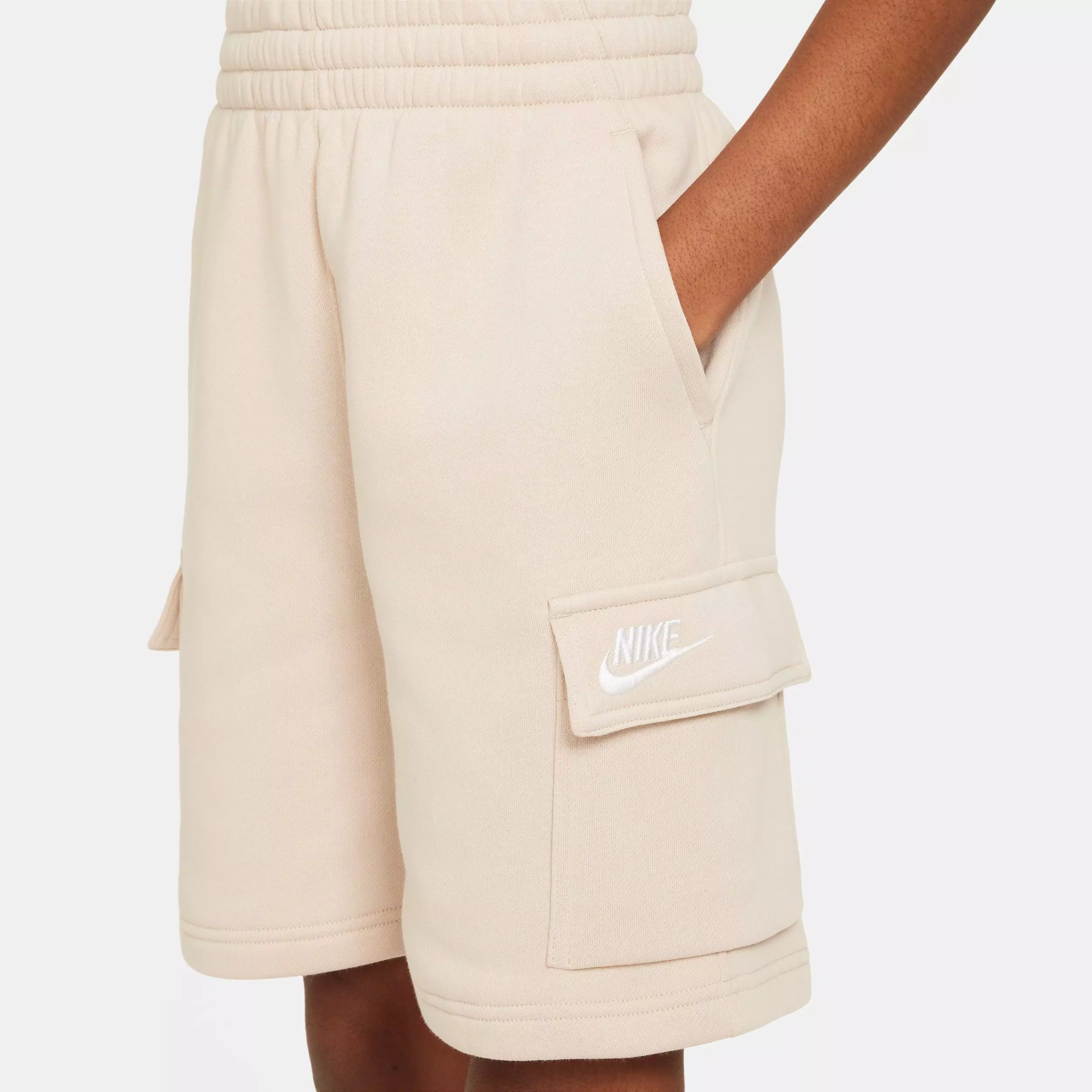 Nike Big Kids' Sportswear Club Fleece Cargo Shorts - Tan - TAN