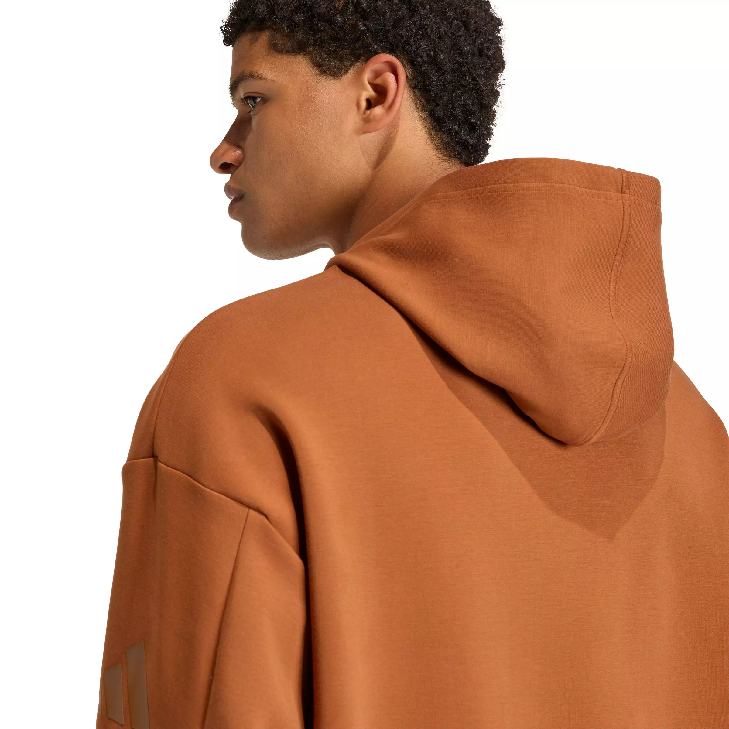 adidas Men's Soft Lux Hoodie - Brown - BROWN