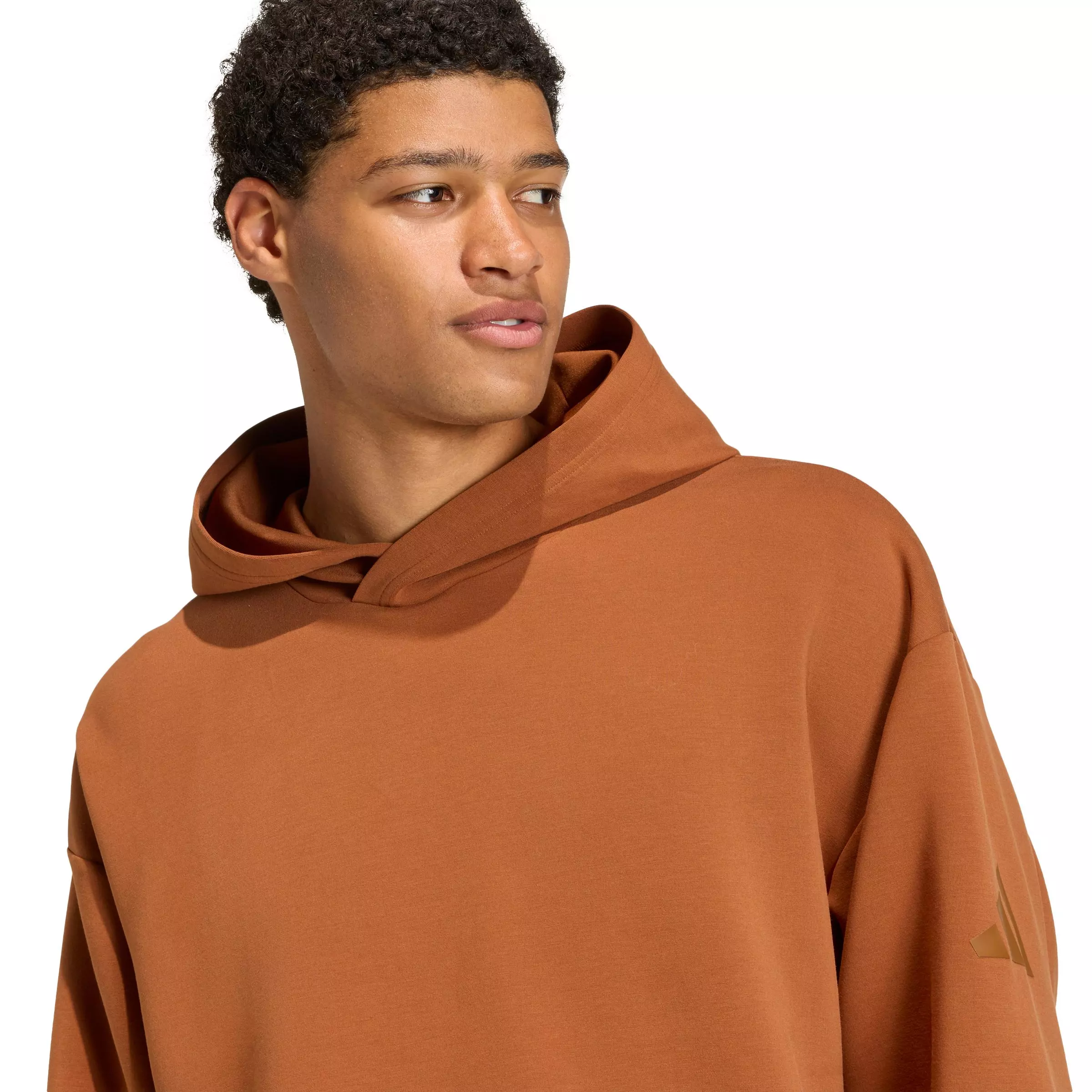 adidas Men's Soft Lux Hoodie - Brown - BROWN