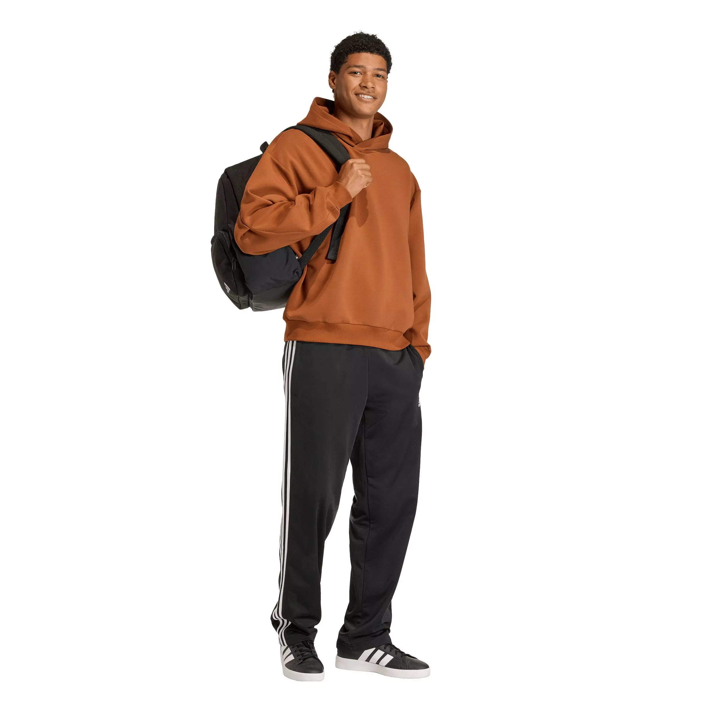adidas Men's Soft Lux Hoodie - Brown - BROWN