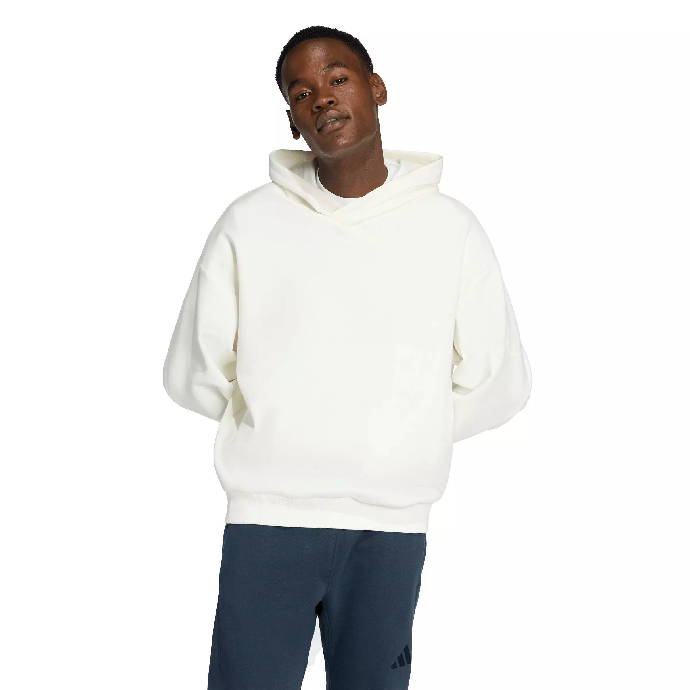 adidas Men's Soft Lux Hoodie - Off-White - OFF-WHITE