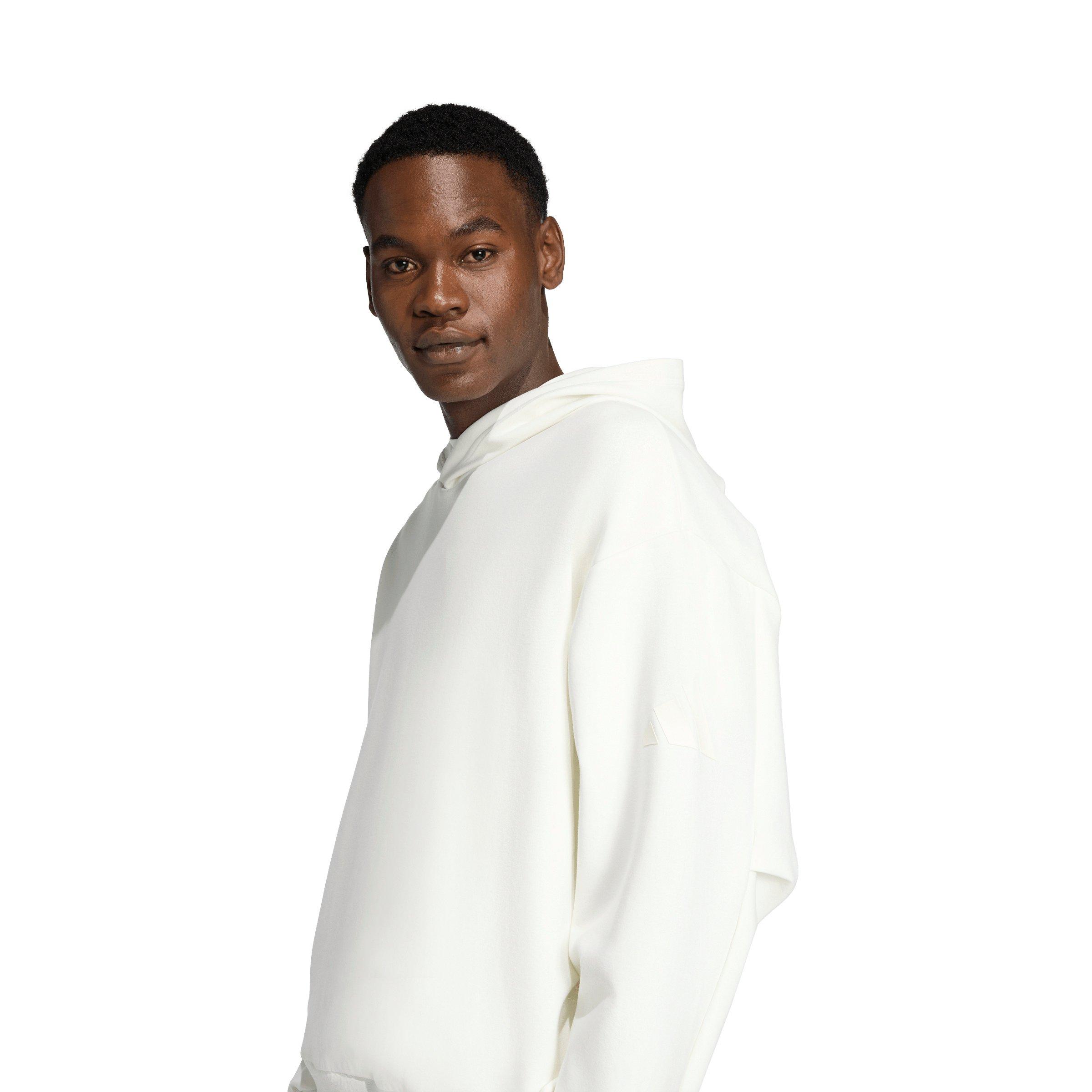 adidas Men's Soft Lux Hoodie - Off-White - OFF-WHITE Thumbnail View 3