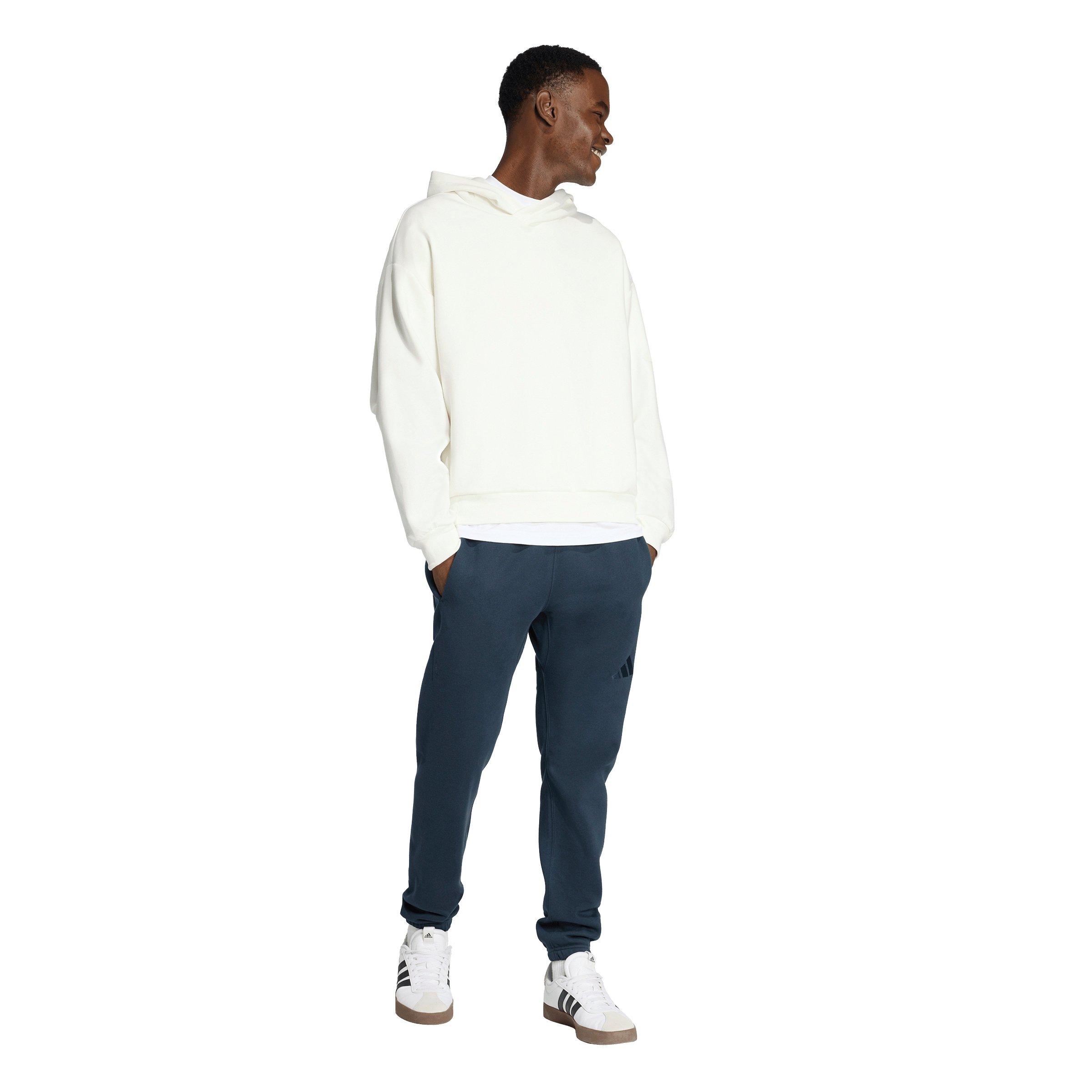 adidas Men's Soft Lux Hoodie - Off-White - OFF-WHITE Thumbnail View 5