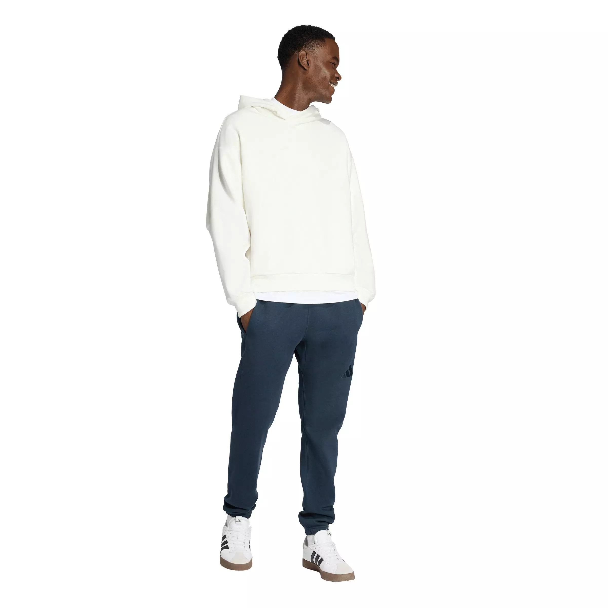 adidas Men's Soft Lux Hoodie - Off-White - OFF-WHITE