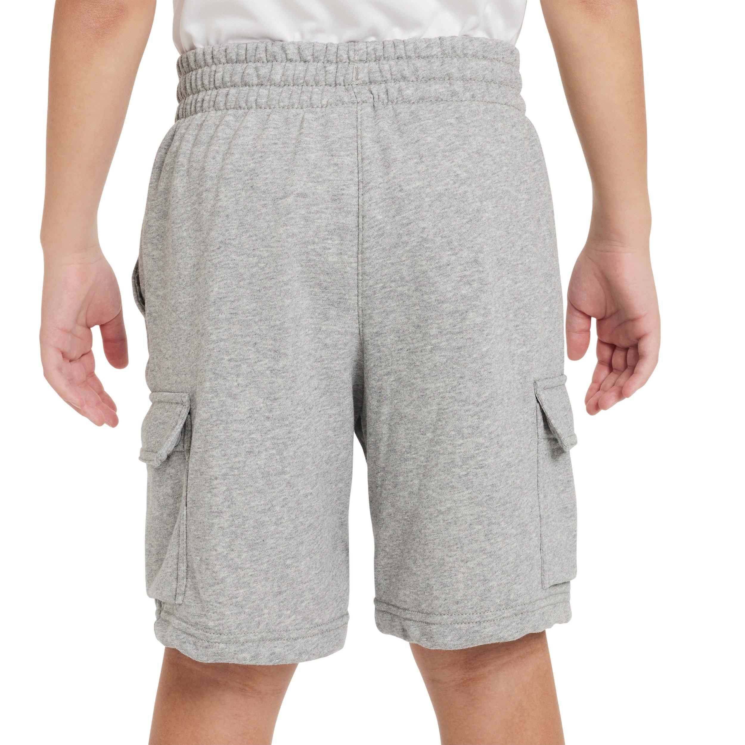 Nike Sportswear Club French Terry Big Kids' Grey Cargo Shorts