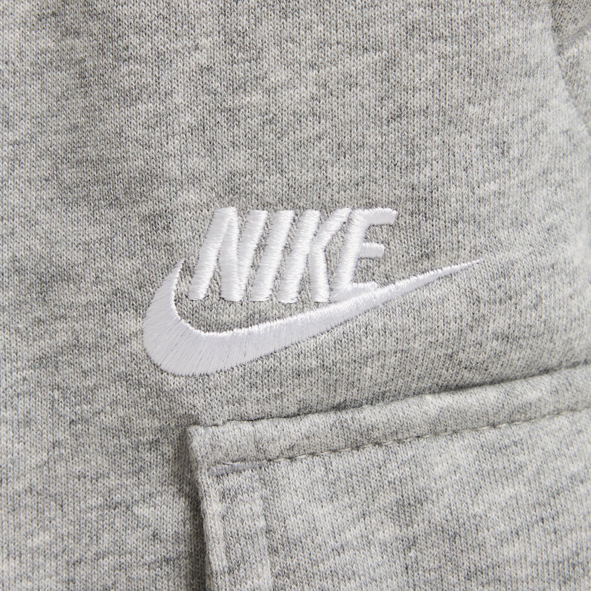 Nike Sportswear Club French Terry Big Kids' Grey Cargo Shorts