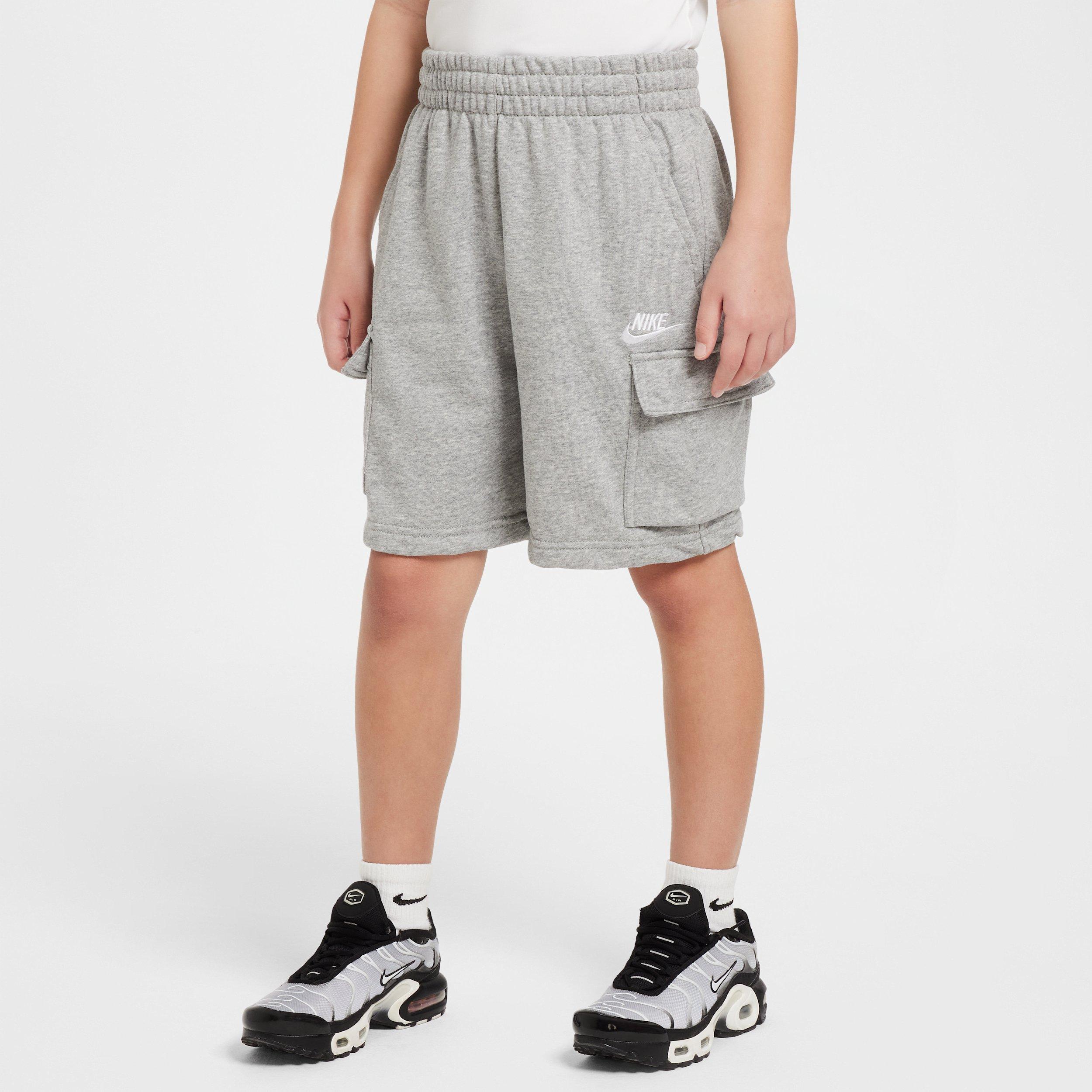 Nike Sportswear Club French Terry Big Kids' Grey Cargo Shorts