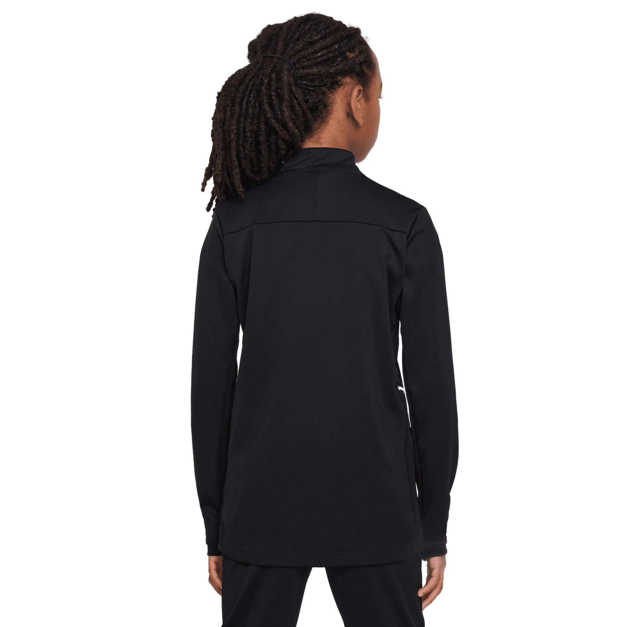Nike Academy Dri-FIT Long Sleeve 1/4 Zip Big Kids' Black Soccer Drill Top