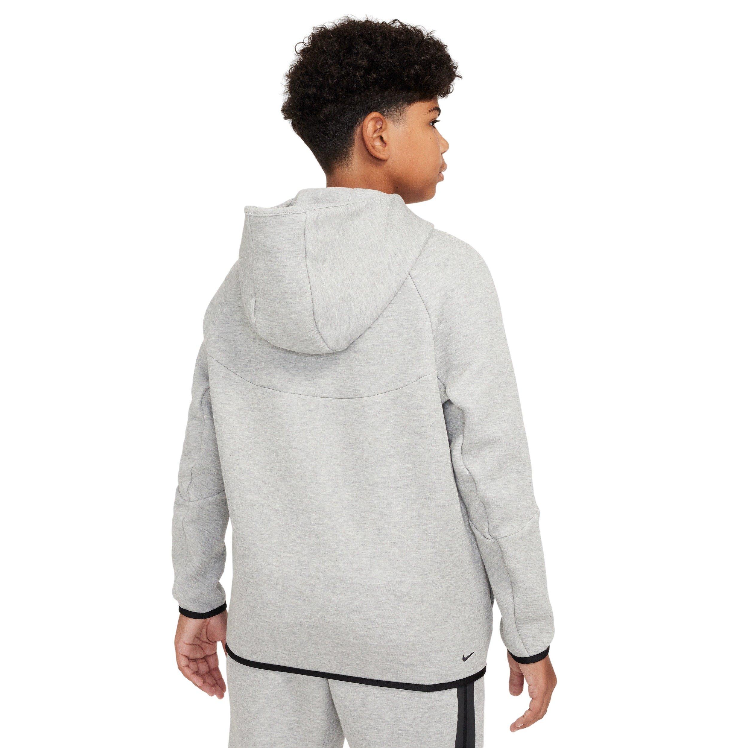Nike Sportswear Tech Fleece Big Boys' Grey Full-Zip Hooded Jacket