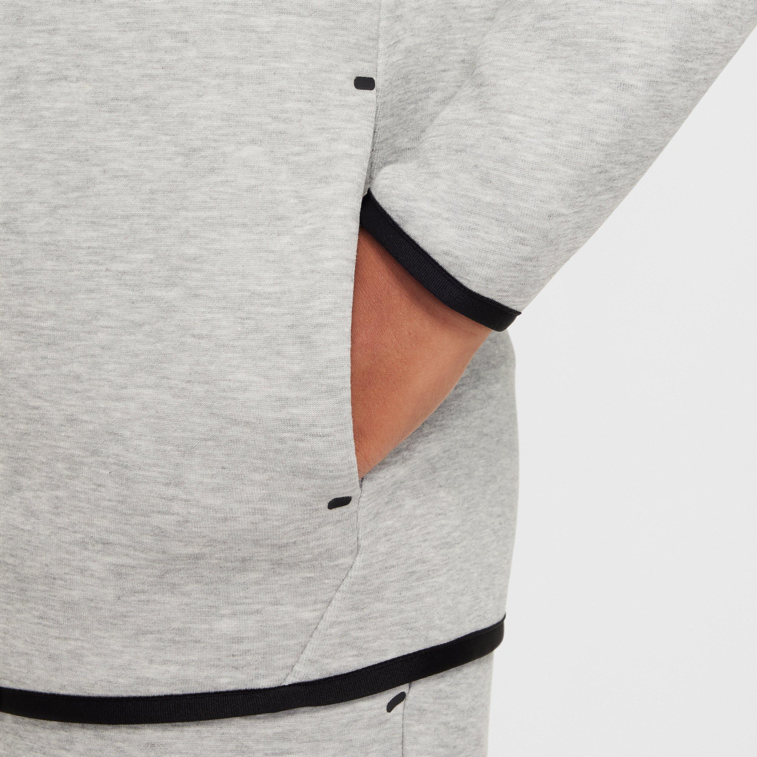 Nike Sportswear Tech Fleece Big Boys' Grey Full-Zip Hooded Jacket
