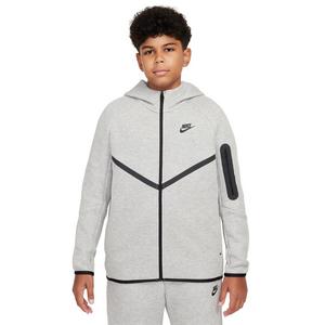 Nike Big Boys' Sportswear Tech Fleece Full-Zip Hooded Jacket - Grey
